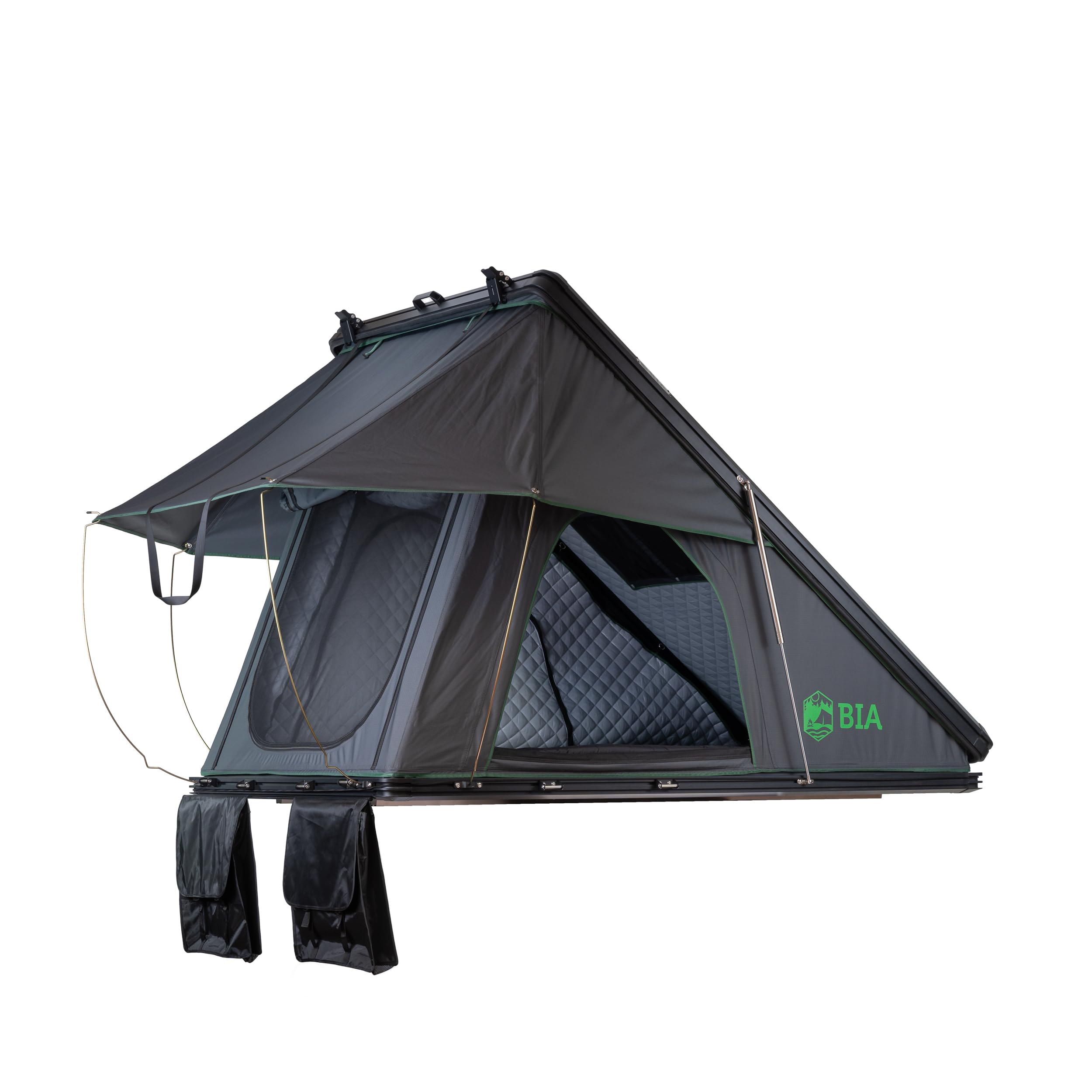BIA Outdoor Gerald - Tenda da tetto rigida, montaggio rapido, resistente alle intemperie e robusta, adatta per SUV e auto, perfetta per campeggio e avventure all'aperto, incluso materasso e scaletta