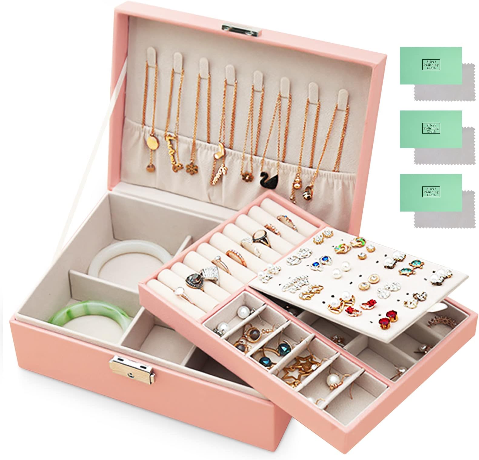 Boîte à Bijoux, Rangement Bijoux Coffret Bijoux Verrouillable