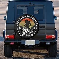 Vista 3 de Not All Those Who Wander are Lost - Cubierta de neumático de repuesto de 14 pulgadas, protector de rueda para camión, SUV, remolque, camping, RV