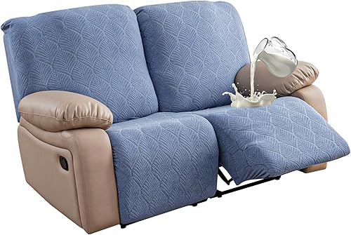 Miniatura 35 de Fundas de sofá reclinable 100% impermeables, 3 piezas cubiertas elásticas para sofá reclinable para sofá de 3 cojines, apto para mascotas, fundas de
