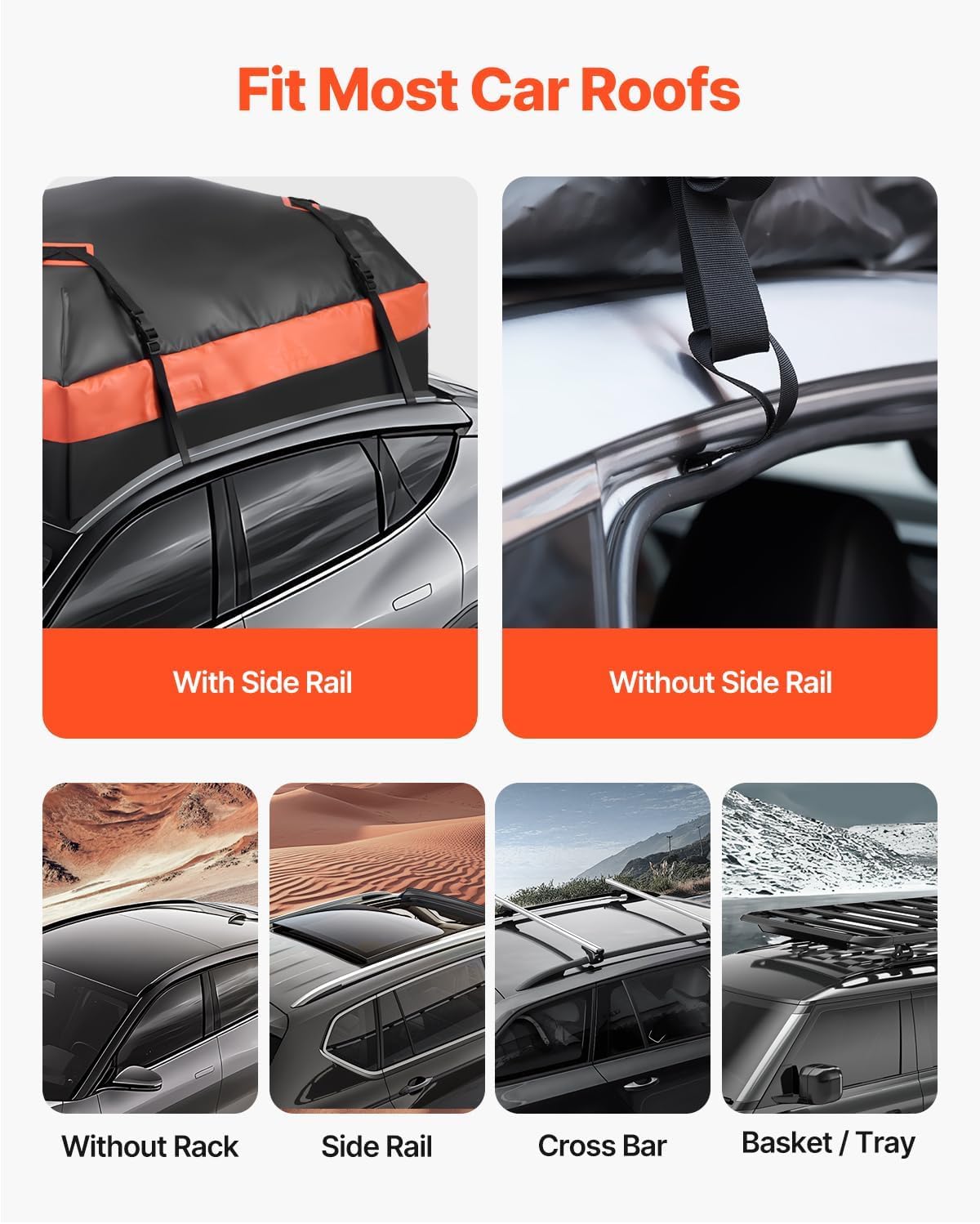 Box da Tetto Auto per VW Golf Sportsvan 2014-2020, Bagaglio da Tetto Impermeabile Borsa da Tetto Portapacchi Pieghevole per Trasporto di Bagagli