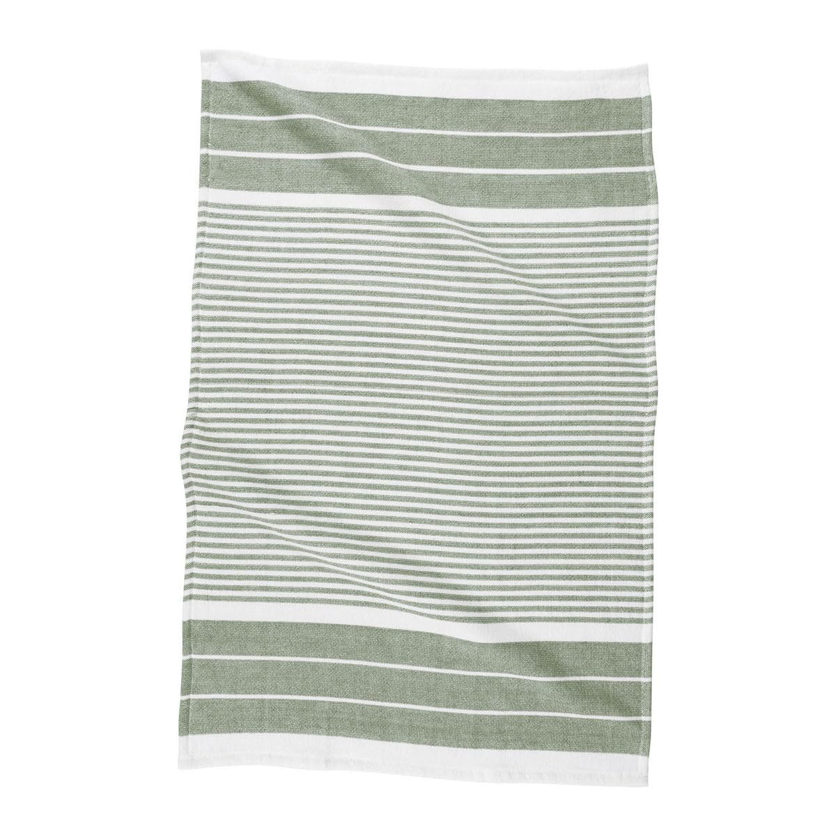 Mrs. Anderson's Baking Cotton Dual-Purpose Kitchen Towel, Green, Oversized 18 x 28-Inches, Soft and Absorbent, Lint-Free Drying for Dishes, Glassware, and Cookware