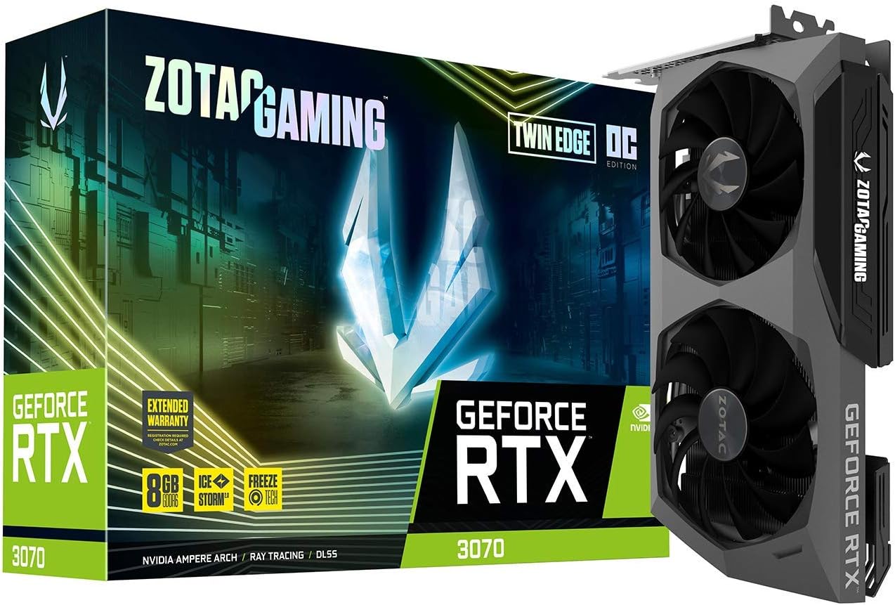 ZOTAC Gaming GeForce RTX 3070 Twin Edge OC 8GB GDDR6 256-bit 14 Gbps P…