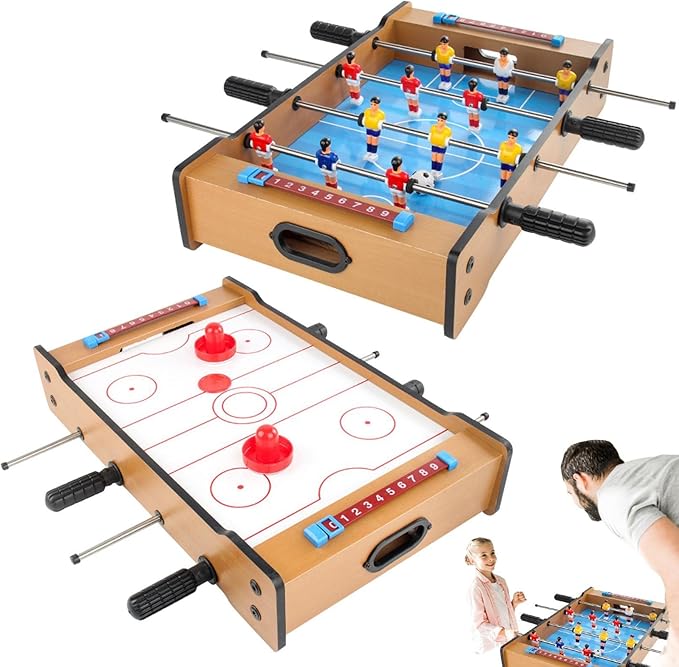Virtcooy Tischfußballspiel | Airhockey-Tisch für Kinder - Fußball-Combo