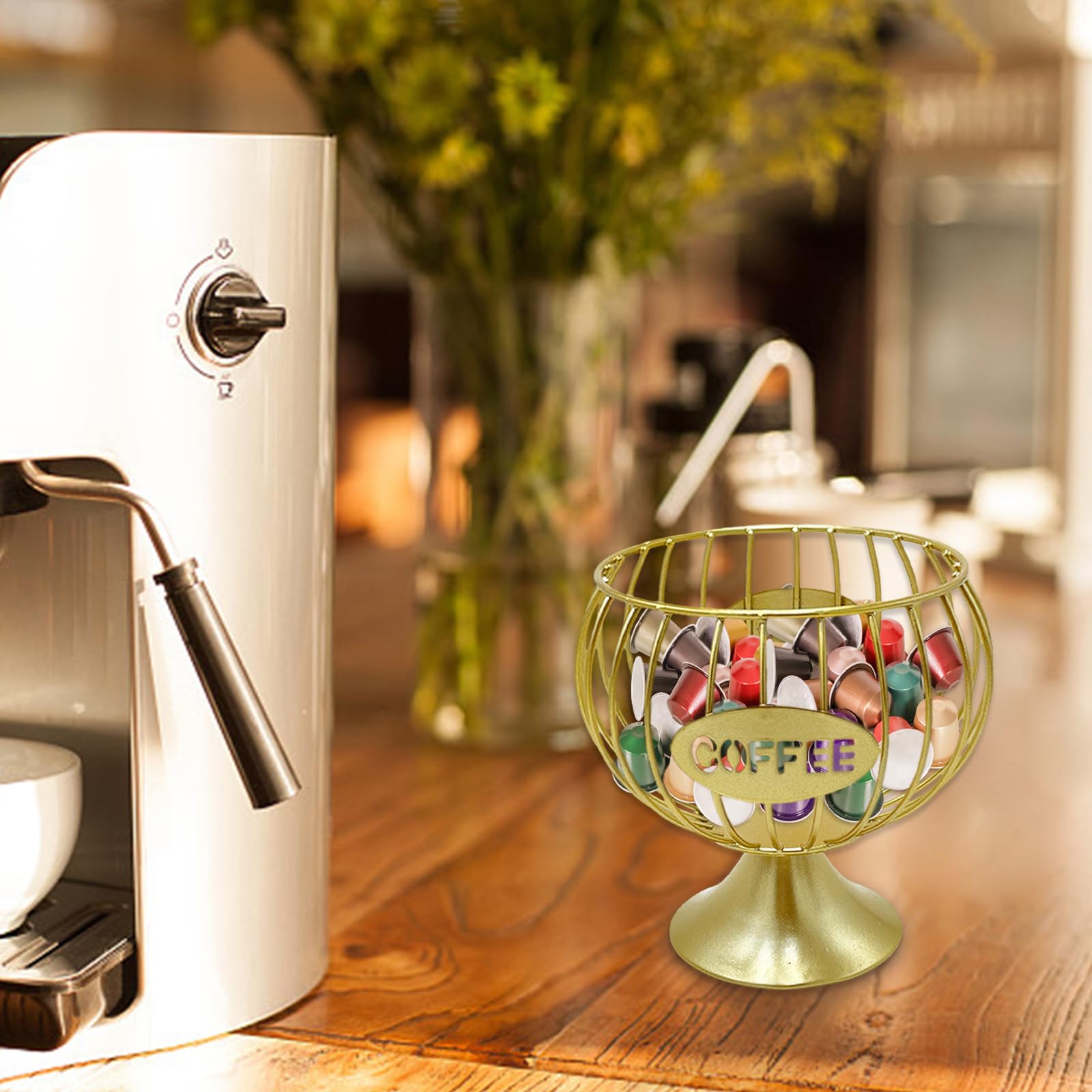 Porta Cialde Caffè In Metallo - Organizzatore Per Capsule Espresso, Design Rettangolare - Foto 9