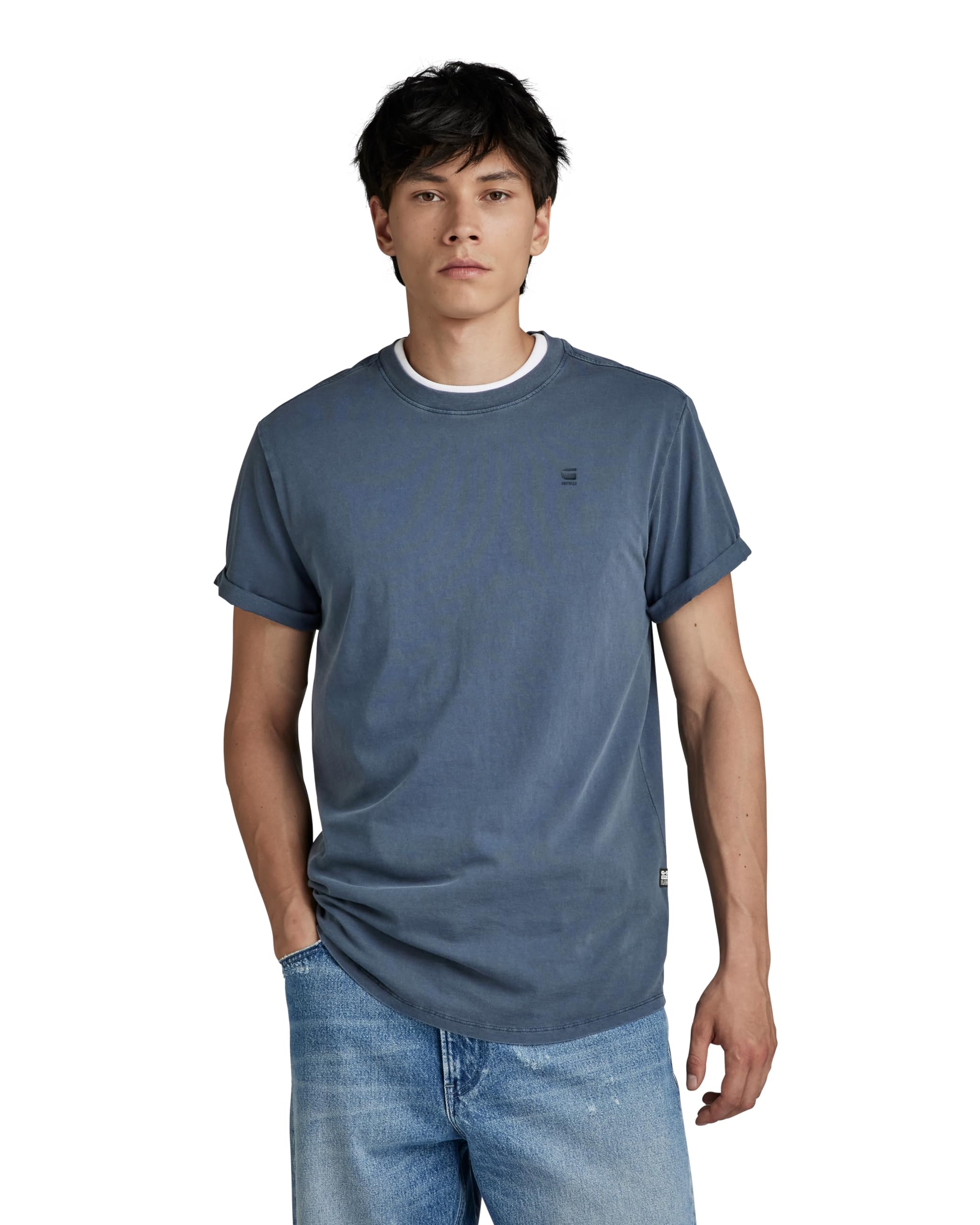 G-STAR Men's Lash T-Shirt, Blue (salute gd D16396-2653-D418), S