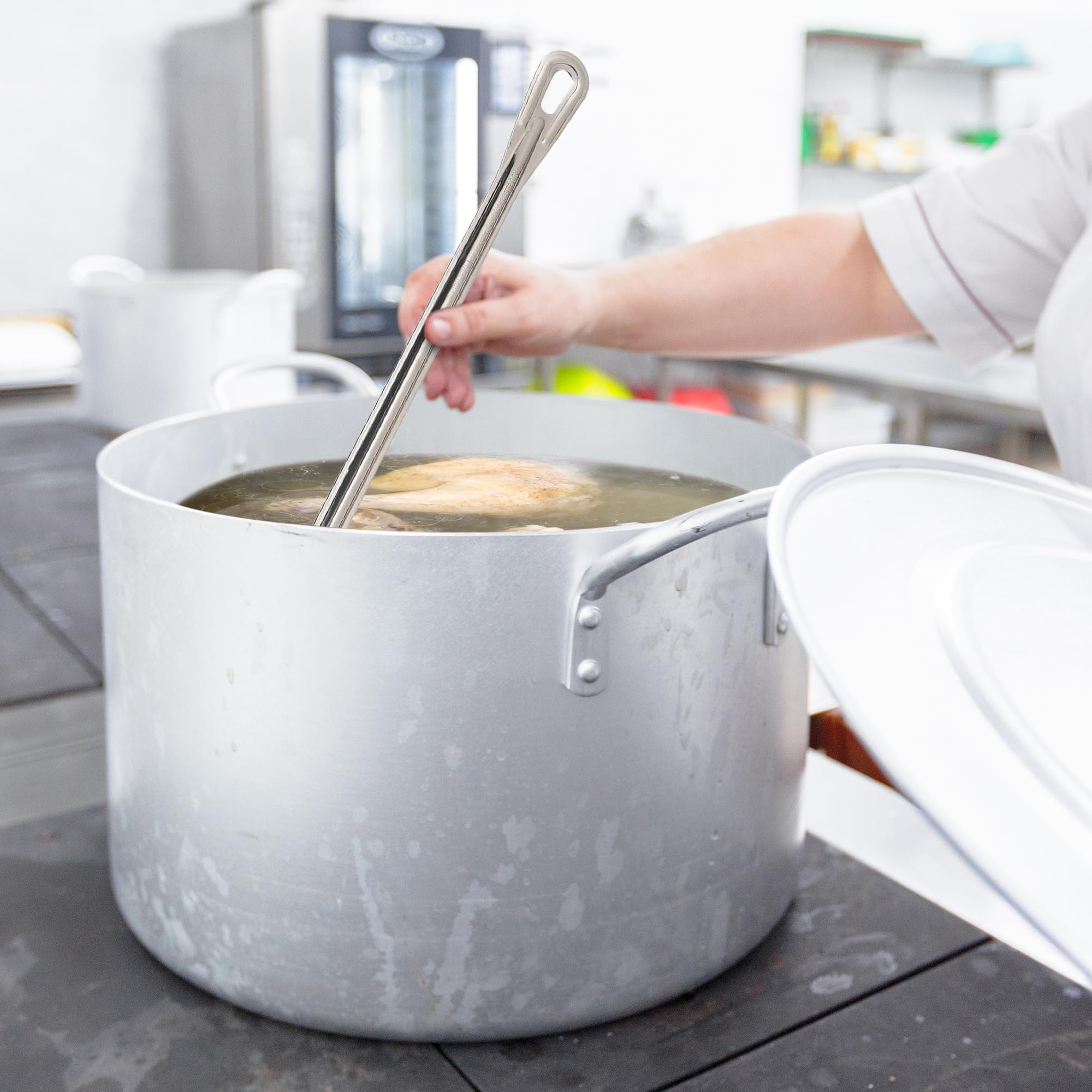 Cuillère à café solide en acier inoxydable avec manche extra long de 53,3 cm