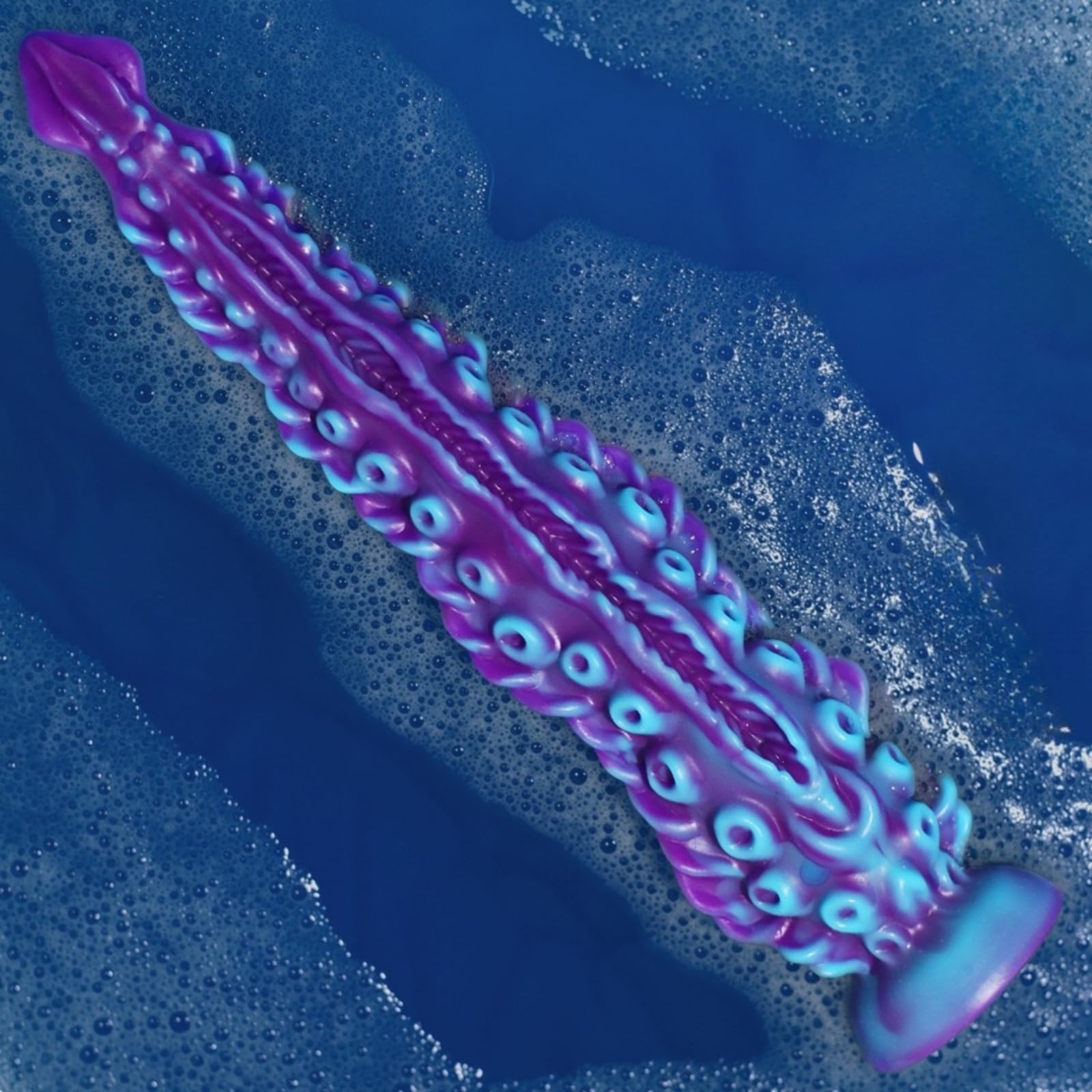 Anal Plug Tentacle Dildo with Suction Cup, 7.1 Inch Monster Silicone Butt Plugs for Prostate Massage & G-Spot Stimuation,Beginner-Friendly Sex Toy for Men & Women: Purple