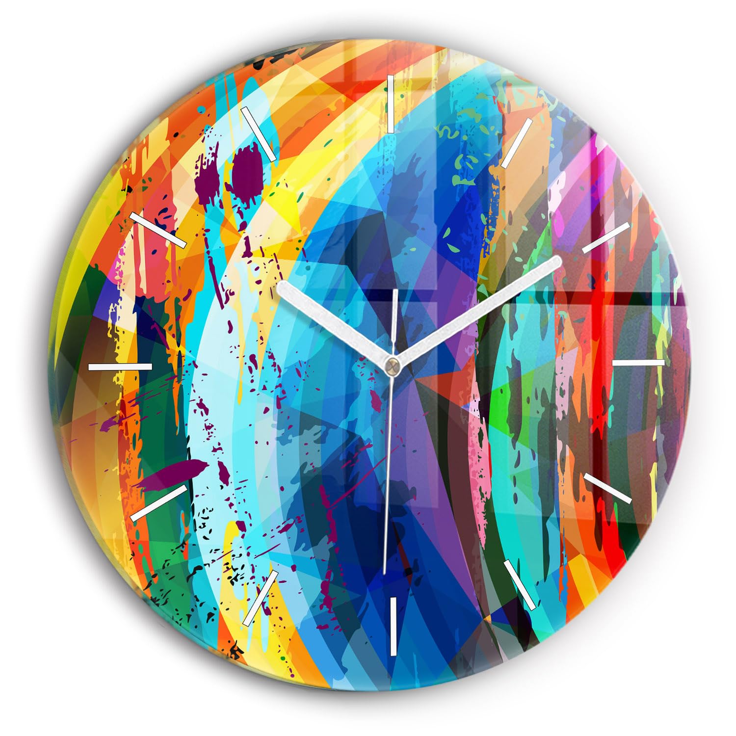 Horloge en verre haut de gamme au style élégant et finitions Wallfluent