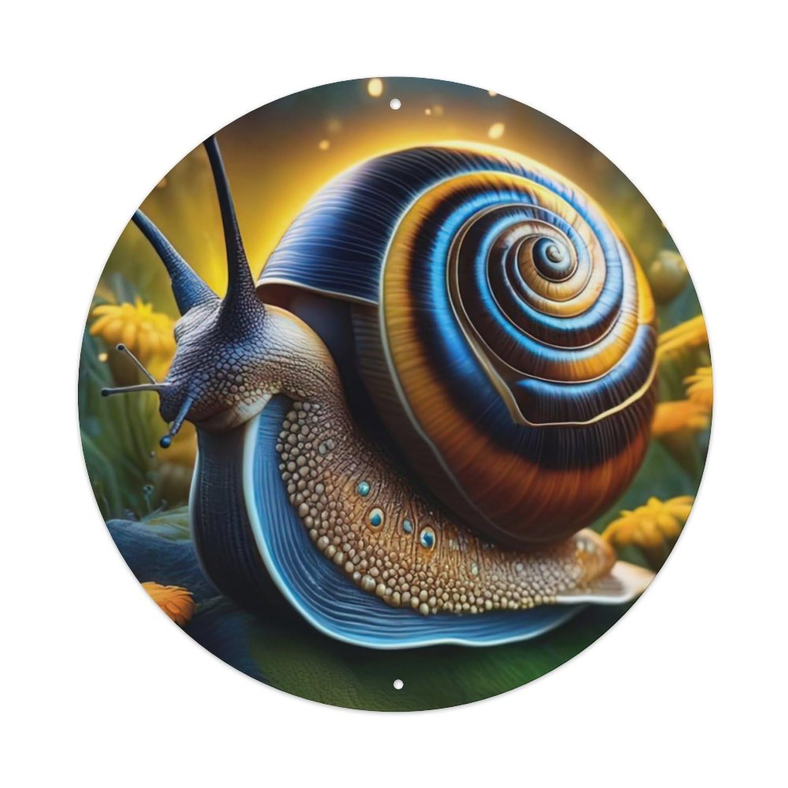 Animal Snail on The Grass Metal Tin Sign