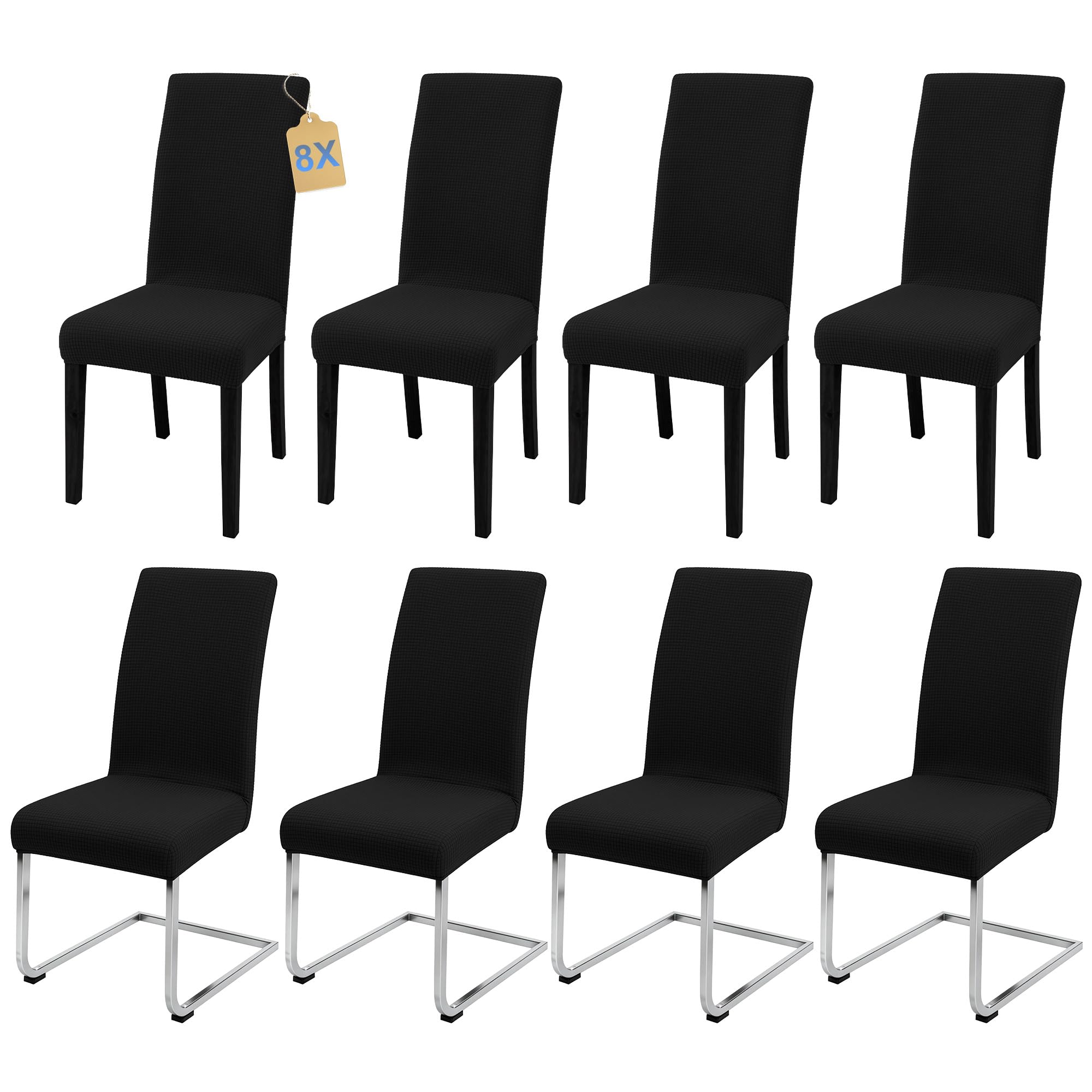 SUKAIKEQA Stuhlhussen 6 Stück Stretch Stuhlbezug Schwingstuhl Esszimmer