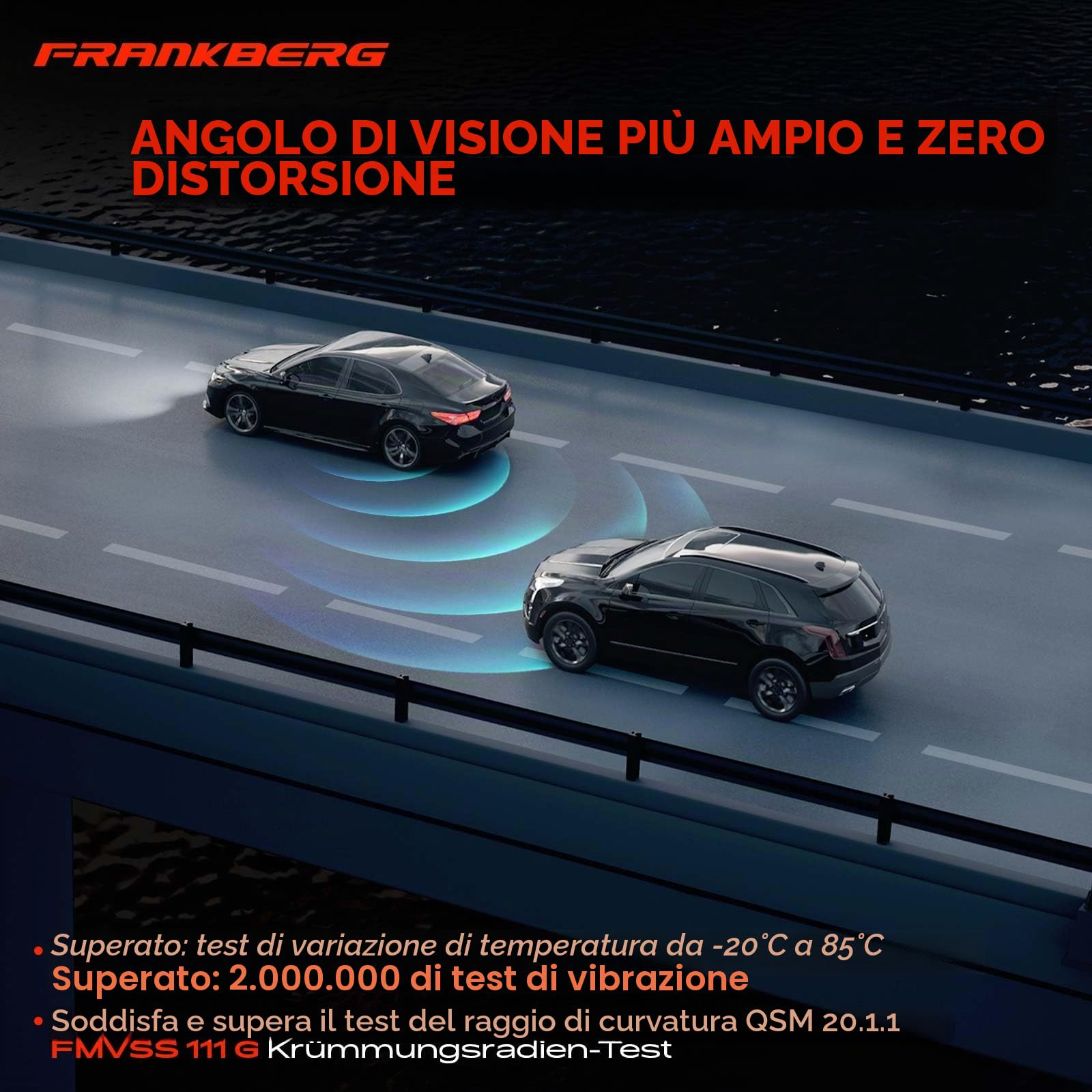 Frankberg Specchietto retrovisore esterno elettrico sinistro 9 Poli | Riscaldato, &-sensore di temperatura, &-Luce lampeggiante; 963027553R; Compatibile con: Clio V B7, Clio V BF