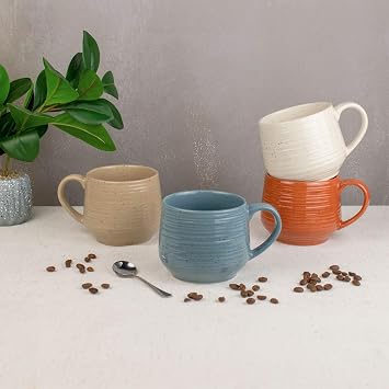 Sango Siterra Painter's Palette 24-Piece Stoneware Dinnerware Set Service for 4, Multicolor with Unique Flecked Design, Perfect for Everyday Dining & Entertainment, Microwave & Dishwasher Safe