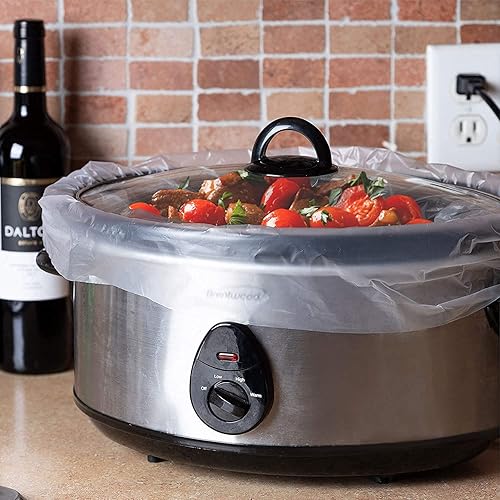 Miniatura 2 de 30 bolsas de forros para olla de cocción lenta, se adapta a 5 6 cuartos de galón, 14 pulgadas x 18 pulgadas x 4 pulgadas, fuelle de 4 pulgadas de