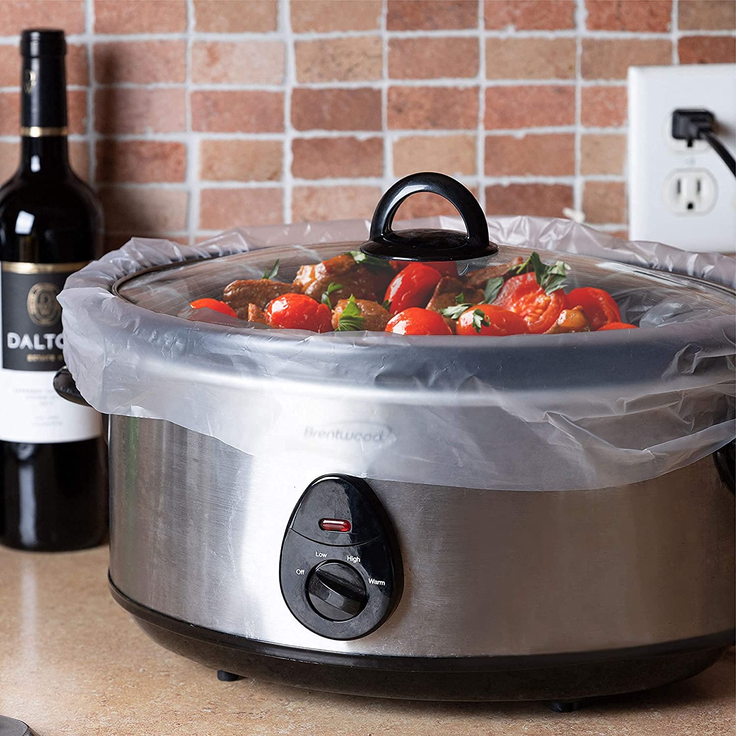 Nicole Fantini 30 Bags Slow Cooker Liners - Fits 5 - 6 Quarts, 14 inches x 18 inches x 4 inches, 4in Wide Gusset, Large Crock Pot Liners, Multi Use Cooking Bags, Sous Vide