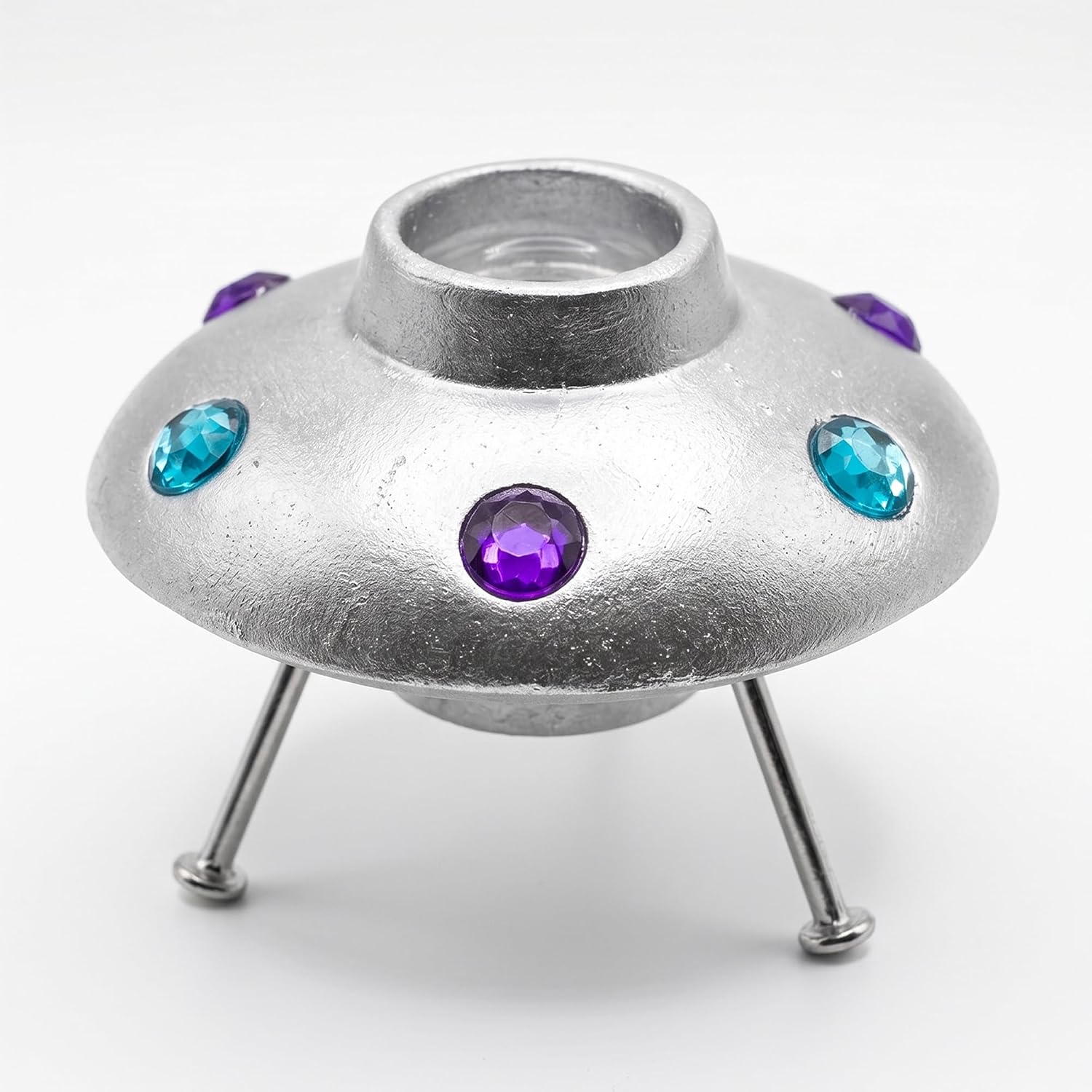 Fantasy Gifts Space Ship Backflow Incense Burner – 2 Inch Mini Resin Fountain Holder for Meditation, Relaxation, Aromatherapy & Home Décor Futuristic UFO Design Incense Cone Holder Gift