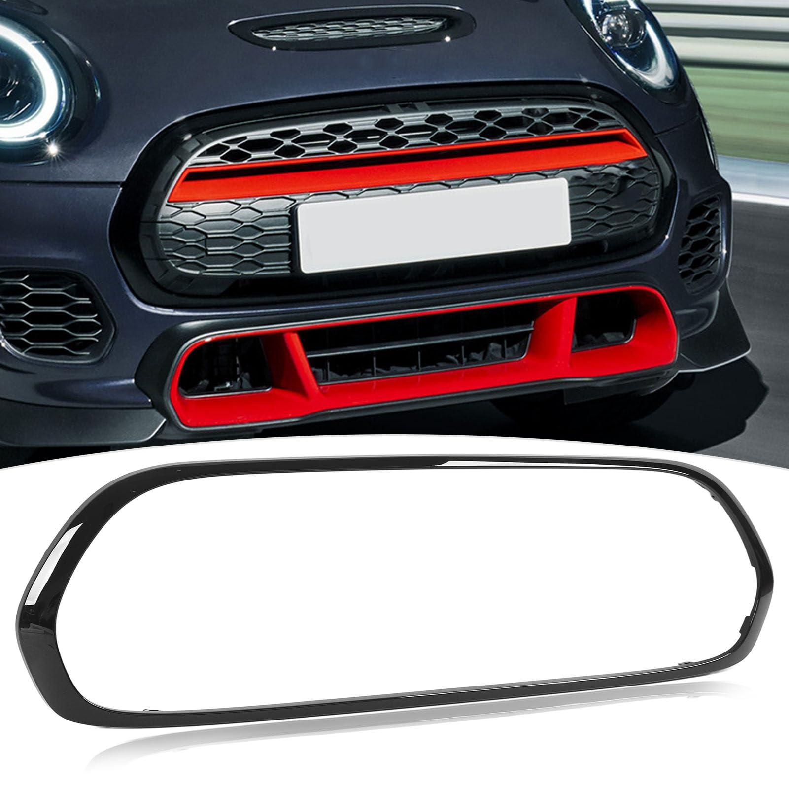 Wykończenia Osłony Reflektorów, 5 Sztuk Czarny Błyszczący Reflektor Taillight Grille Surround Osłona Wykończenia Wymiana dla Mini F55 F56 F57 One S JCW 2014