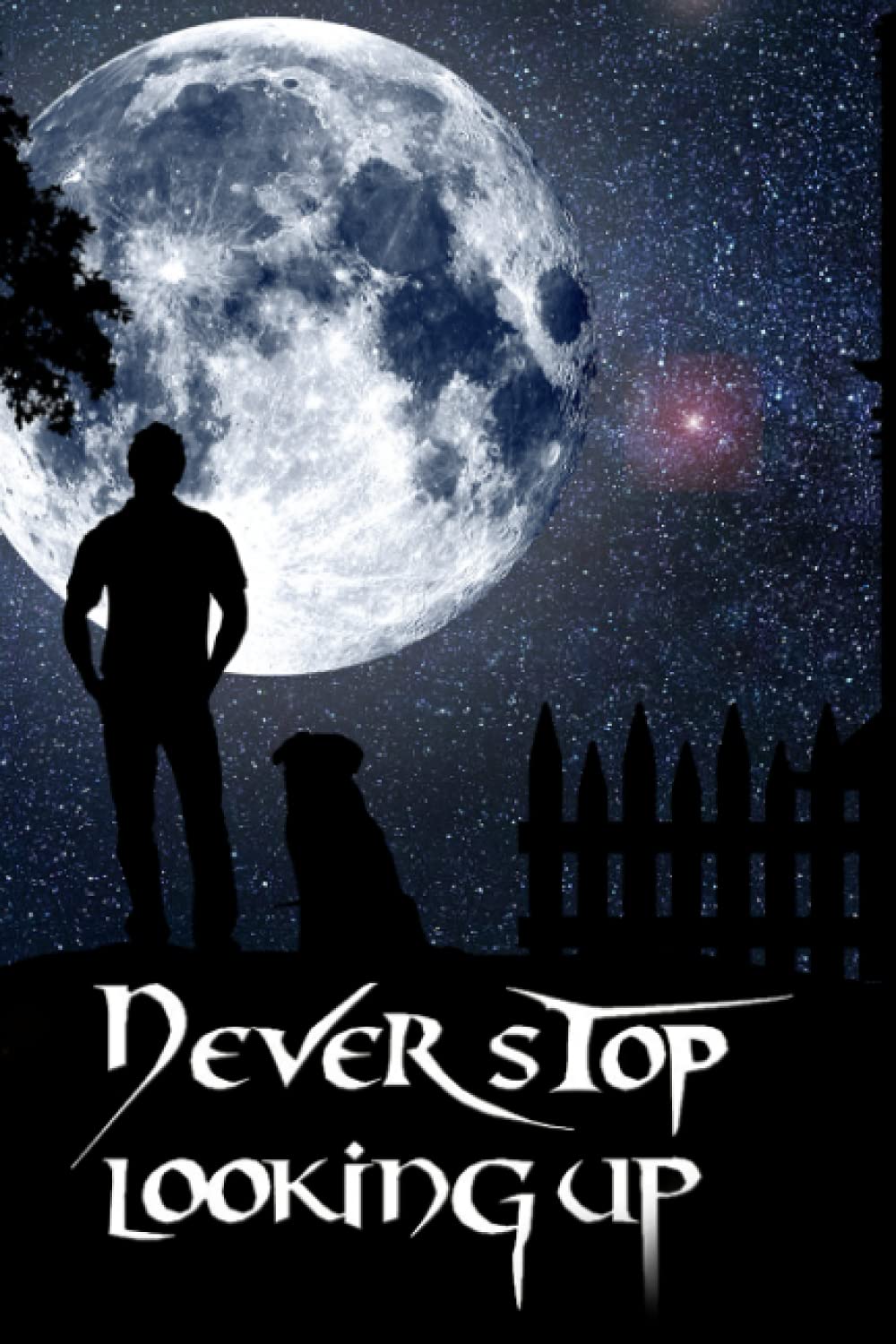 never stop looking up: an inspirational notebook 120 Page 6x9 Ruled Moon Night Sky Inspirational dairy & Stargazing Notebook /Night Sky Observation journal / for Astronomers