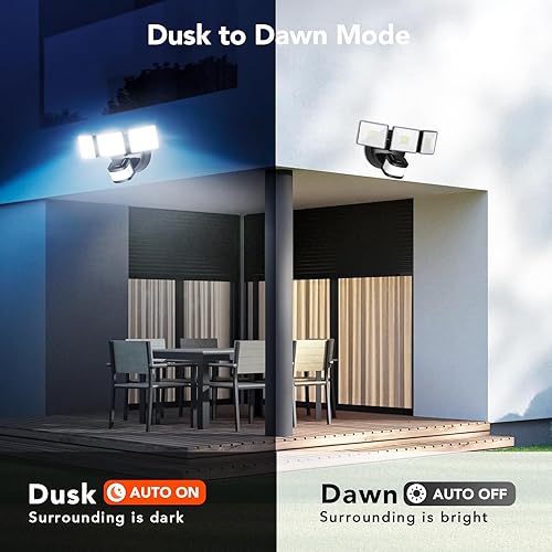 Miniatura 2 de OREiN Luces para exteriores con sensor de movimiento, 4500 LM30 W y 240  de ancho, luces de inundación para exteriores, luces de movimiento del