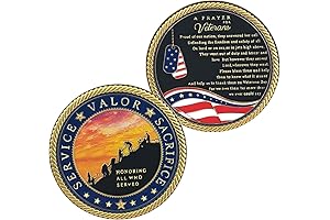 AtSKnSK Military Veteran 3D Coin USMC Challenge Coin Honor All Who Served Heroes Salute Engraving
