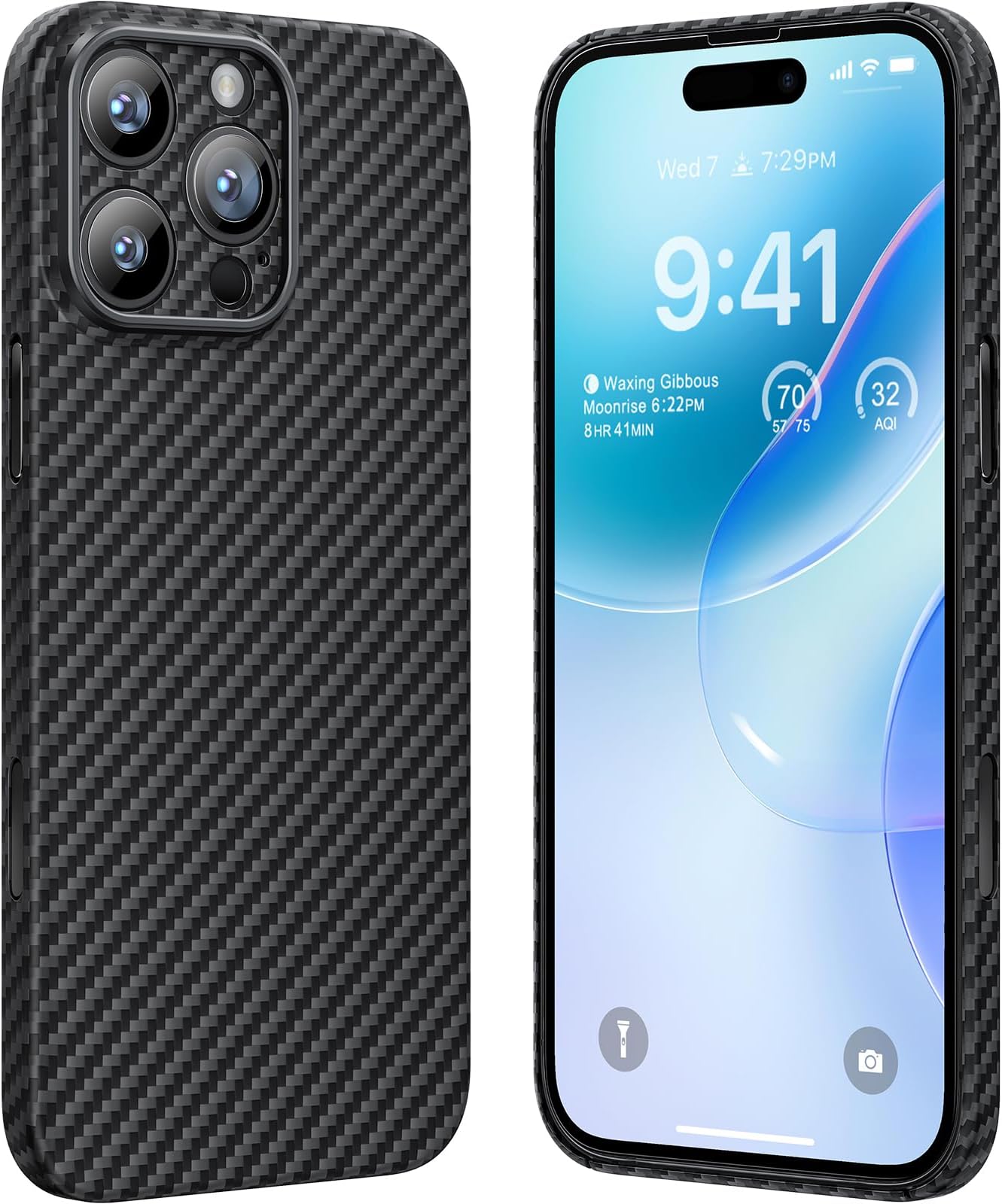 memumi Aramid Fiber for iPhone 16 Pro Max Case, [NO-case Feeling] Durable Sturdy Aramid Fiber with 0.5mm Slim Case for iPhone 16 Pro Max Thin and Minimalist Design BlackClimatePartner certified