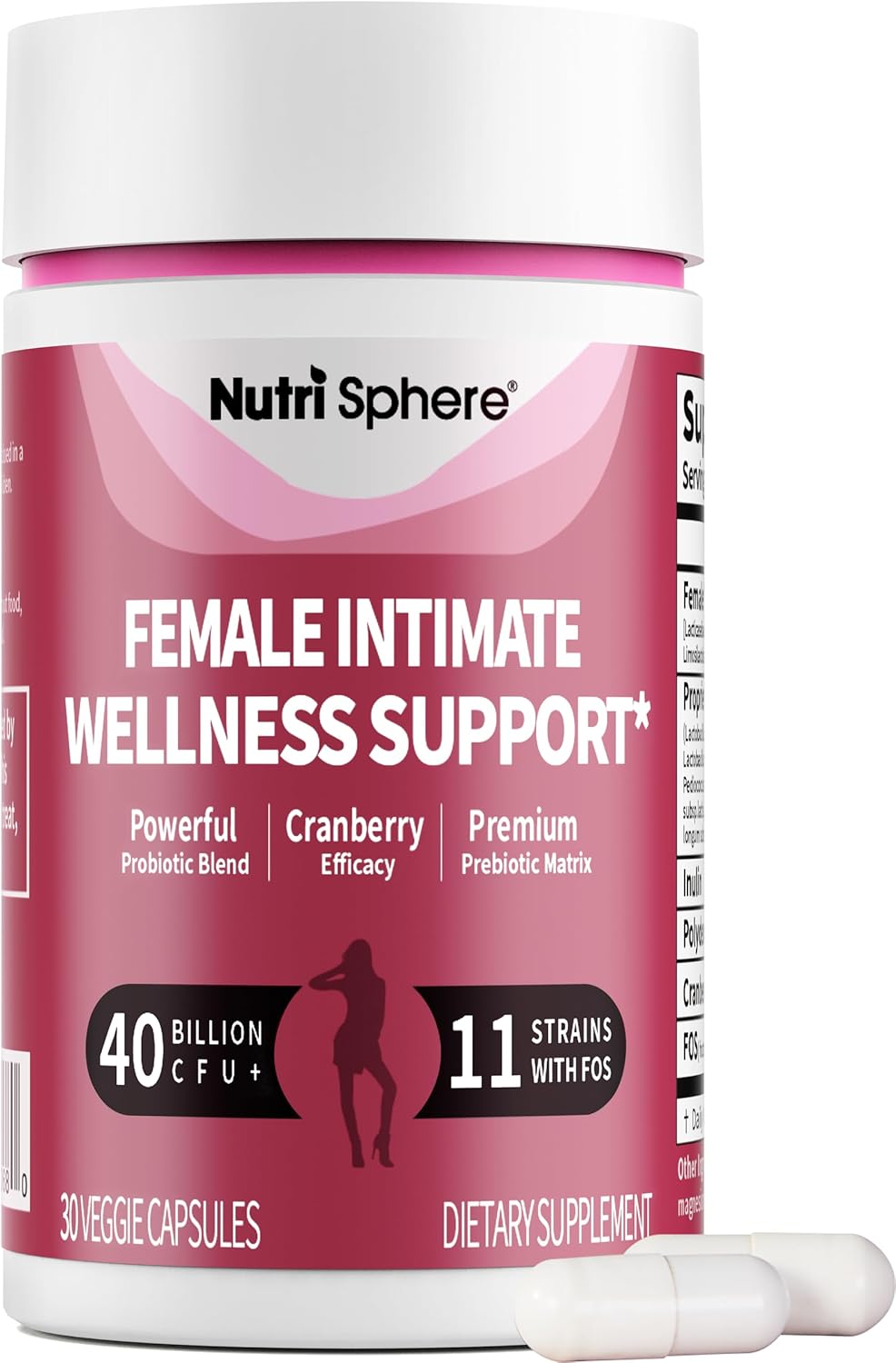 Women’s Probiotics Capsules with Cranberry & Prebiotics – 40 Billion CFU, 11 Strains for Vaginal Health Female Intimate Wellness Women’s Probiotics Capsules with Cranberry & Prebiotics – 40 Billion CFU, 11 Strains for Vaginal Health Female Intimate Wellness