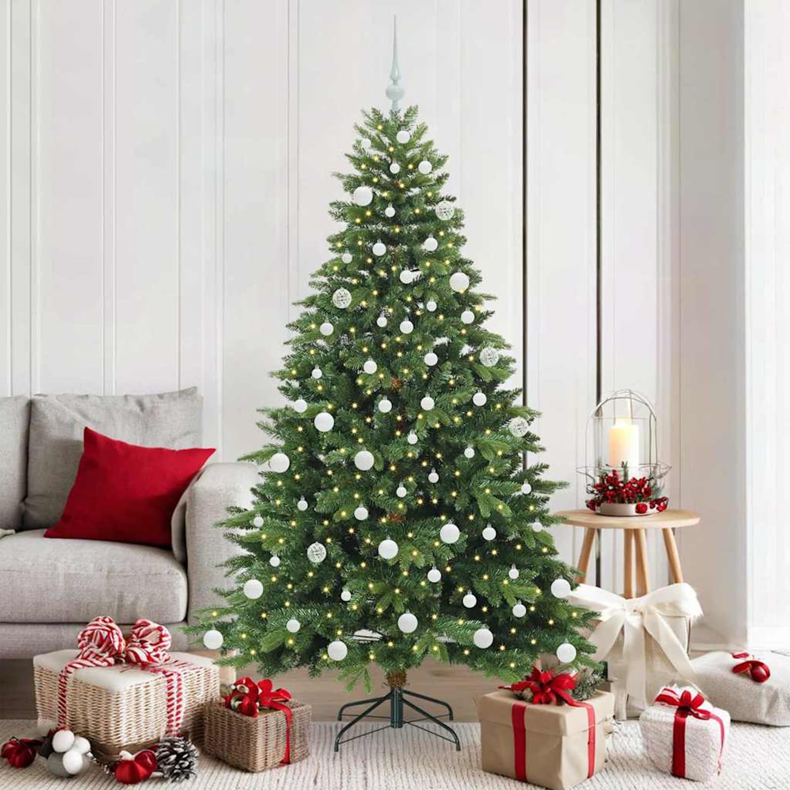 Árbol de Navidad LED verde de 180 cm Tidyard para decorar salones modernos