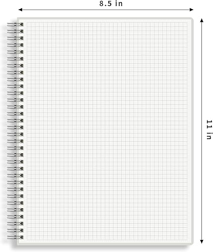 Miniatura 2 de Cuaderno de espiral de alambre con rayas grandes de 8.5 x 11 pulgadas, bloc de papel de 5 x 5 pulgadas (5 pies cuadrados), papel blanco marfil