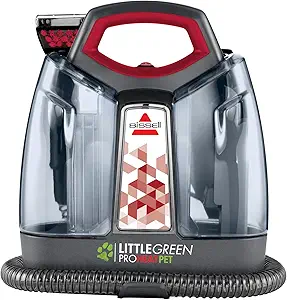 BISSELL Little Green Proheat Portable Deep Cleaner/Spot Cleaner and Car/Auto Detailer with self-Cleaning HydroRinse Tool for Carpet and Upholstery, Red