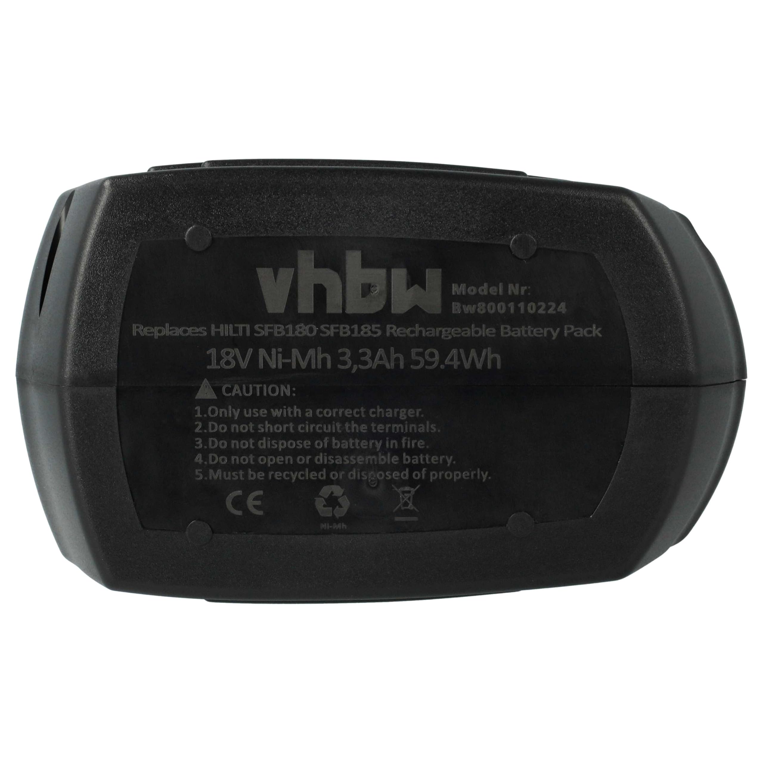 vhbw 3X Batterie Remplacement pour Hilti SFB185
