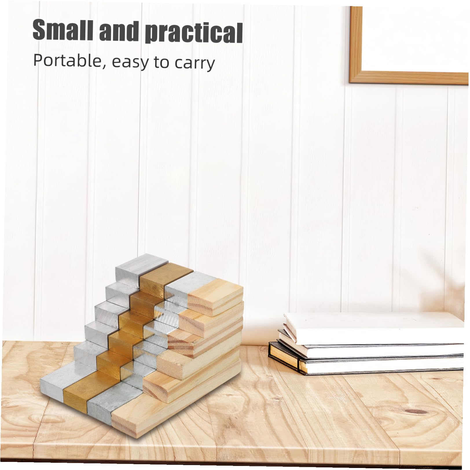 Bloques de Densidad para Laboratorio de Ciencias Kit Educativo de 24 Piezas Rectangulares Multimateriales Hierro Aluminio y Madera Tamaño Uniforme para Experimentos Precisos