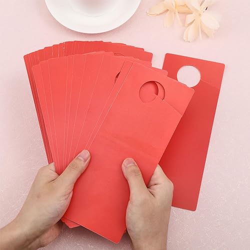 Miniatura 9 de GLOBLELAND 30 ganchos de puerta de PVC de 8 x 3.23 pulgadas, letreros en blanco para escribir tus propios mensajes para manualidades, hogar,