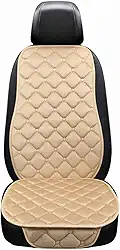Capa Protetora De Banco Para Carro Com Encosto Em Suede Design Sofisticado Confortável e Elegante (Bege)