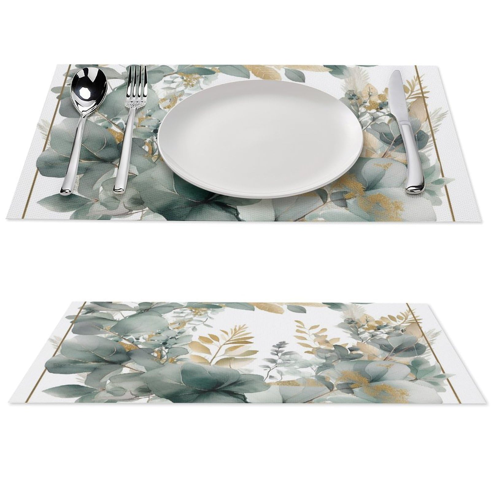 Sets de table en PVC dorés pour sublimer vos dîners de fête et tables de jardin