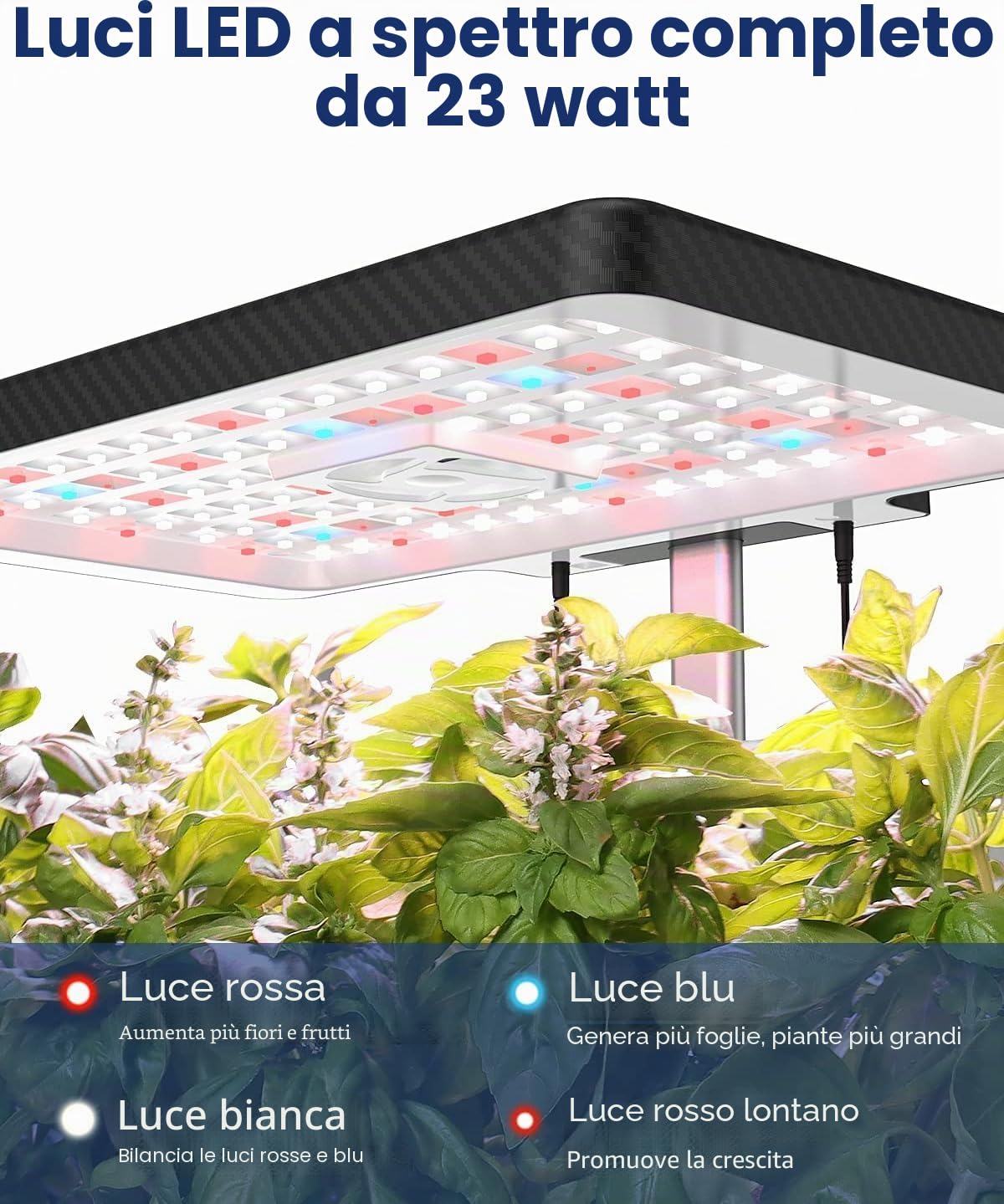 iDOO 12 baccelli Smart Garden, Giardino Intelligente con Timer Automatico LED Lampada da Coltivazione, Altezza Regolabile, Grow Box Kit Completo,Serra da Giardino,Serra Idroponica,Regali di Natale