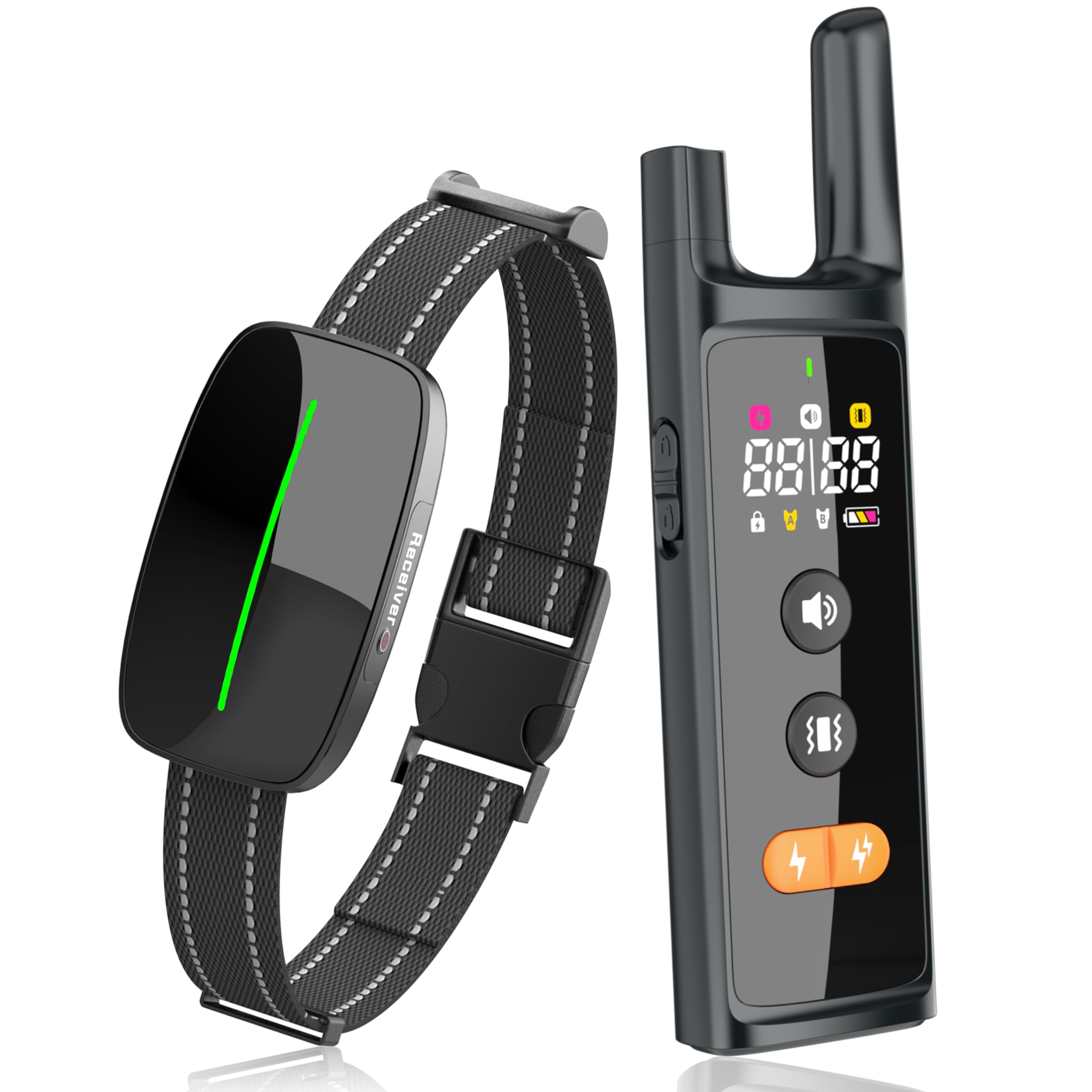 Amazon.com: Dog Training Shock Collar 4300FT Dog Bark Collar with Remote  IP67 Waterproof 4 Training Modes Beep Vibration Shock Light Mode Magnetic  Charger Electric Dogs Collar 8-25 inches Double Shock Iron Black :