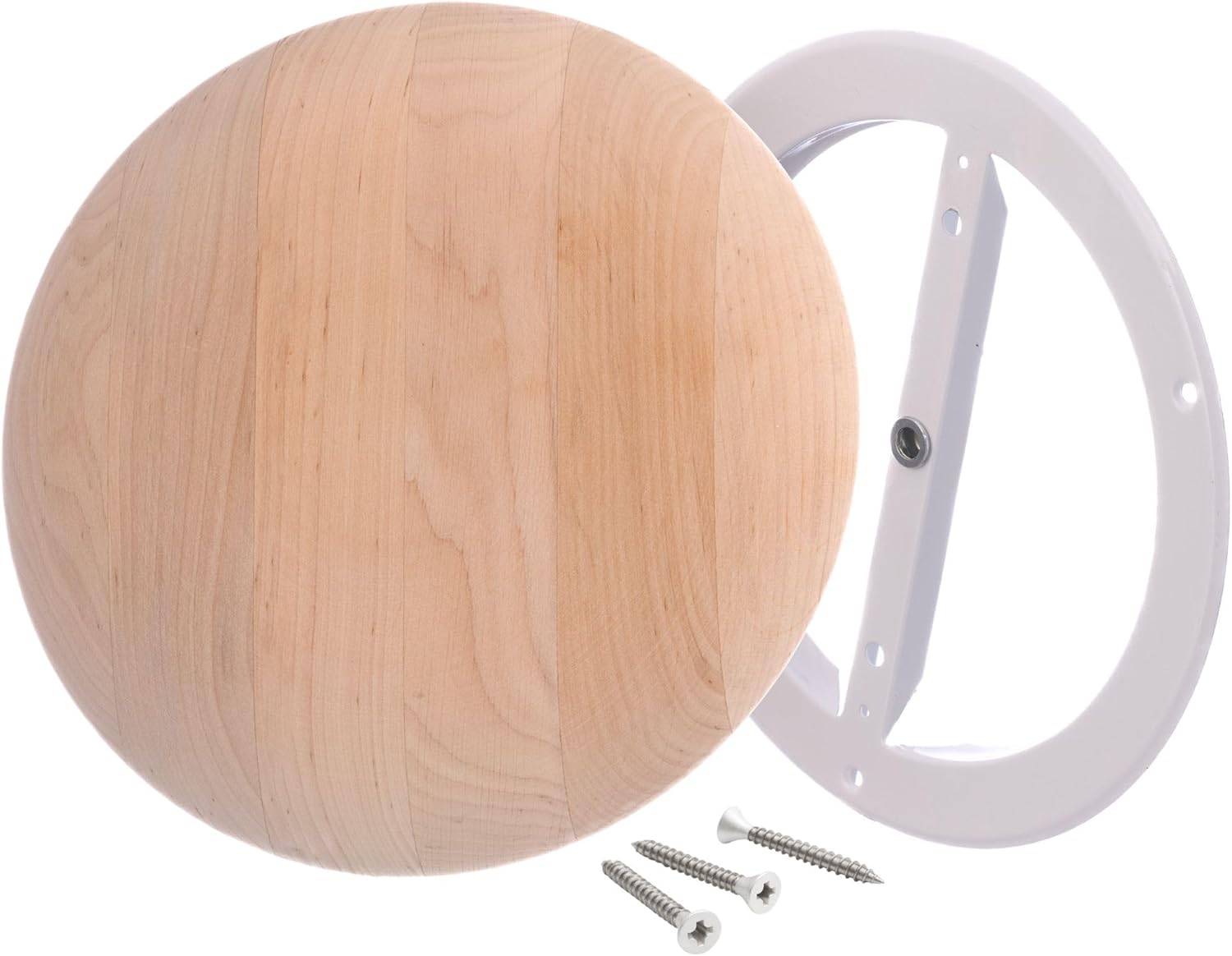 4 inch Resin Free Wood Diffuser - Round Sauna Vent Cover - Adjustable Air Valve - Supply Exhaust Ventilation Covers for Wall and Ceiling - Black Alder
