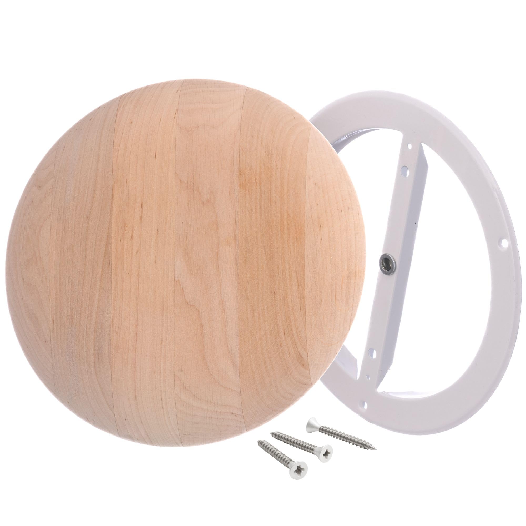 LIRAST 6 inch Resin Free Wood Diffuser - Round Sauna Vent Cover - Adjustable Air Valve - Supply Exhaust Ventilation Covers for Wall and Ceiling - Black Alder
