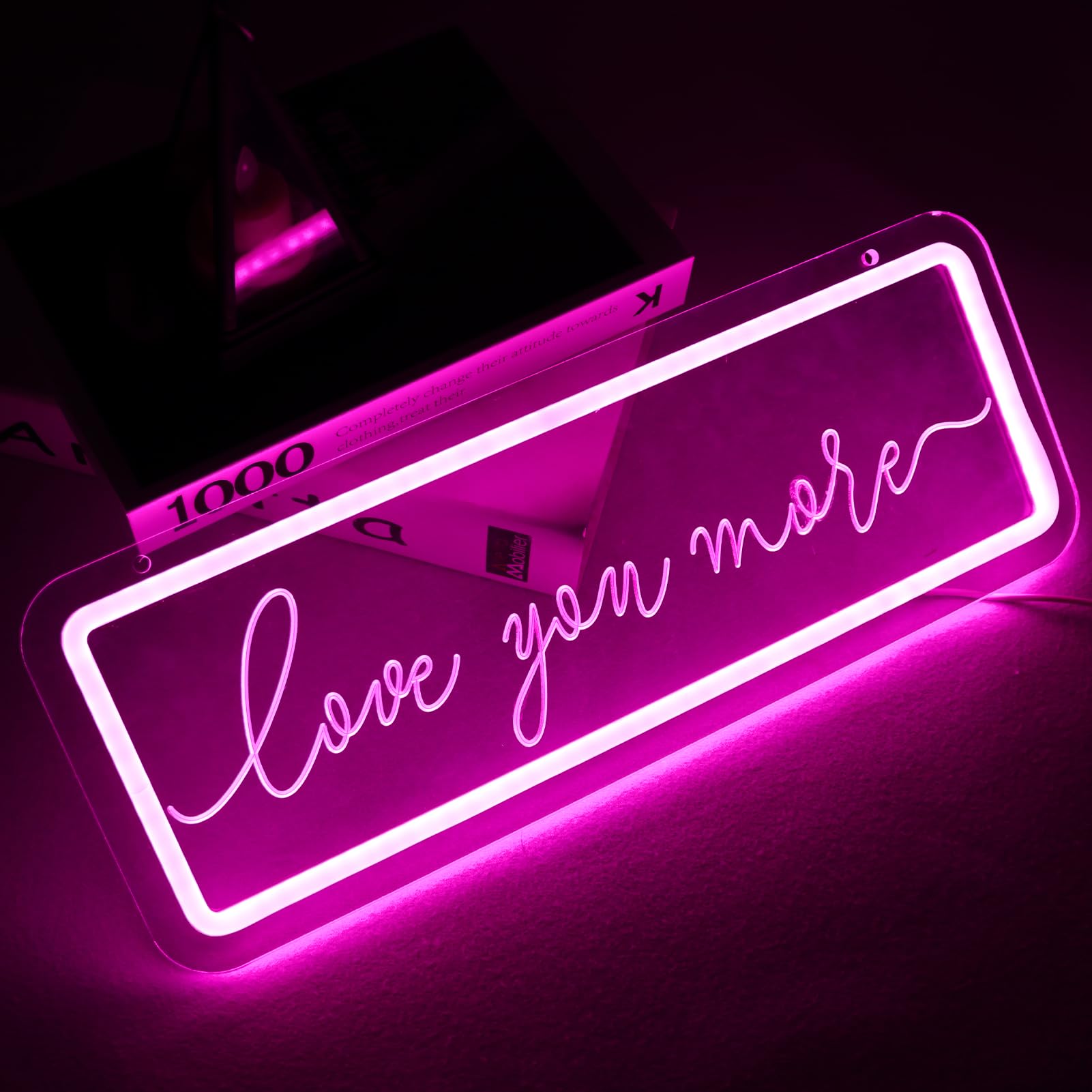 Neonowy znak "Love You More", neonowe światła LED do dekoracji ścian, miłość świecąca lampka nocna do sypialni, na ślub, urodziny, przyjęcie, dekoracja, prezent walentynkowy