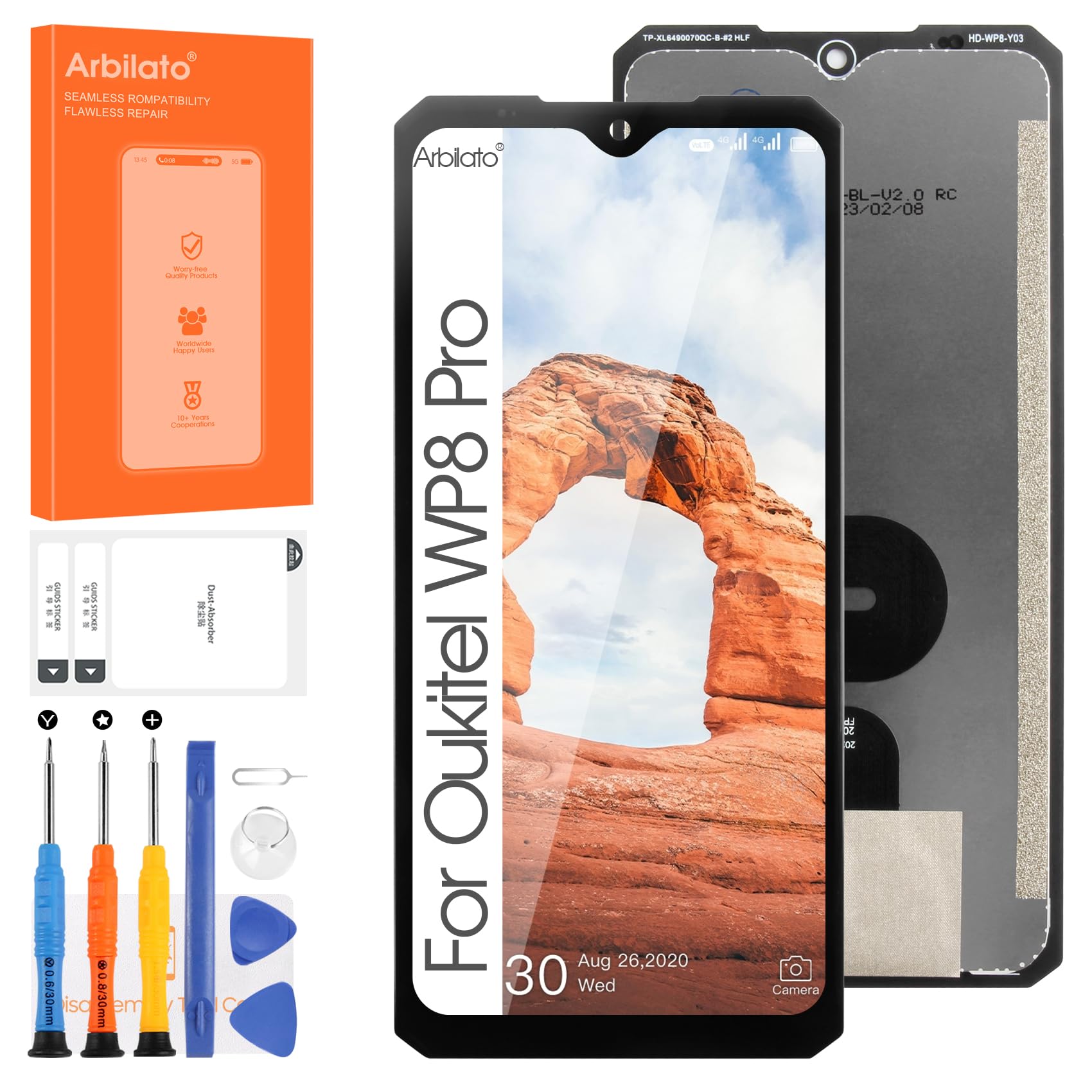 Screen for Oukitel WP8 Pro Screen Replacement for Oukitel WP8 Pro LCD Screen for WP8 Pro Touch Display Digitizer Assembly Repair Parts?Black?