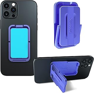 Flipstik Pro – 壁や鏡などの平らな面に貼り付け – ハンズフリーセルフィー – ビデオ – カーマウント – 三脚 – 電話スタンド – キックスタンド – フィンガーグリップループでしっかり保持 (Veri Peri)