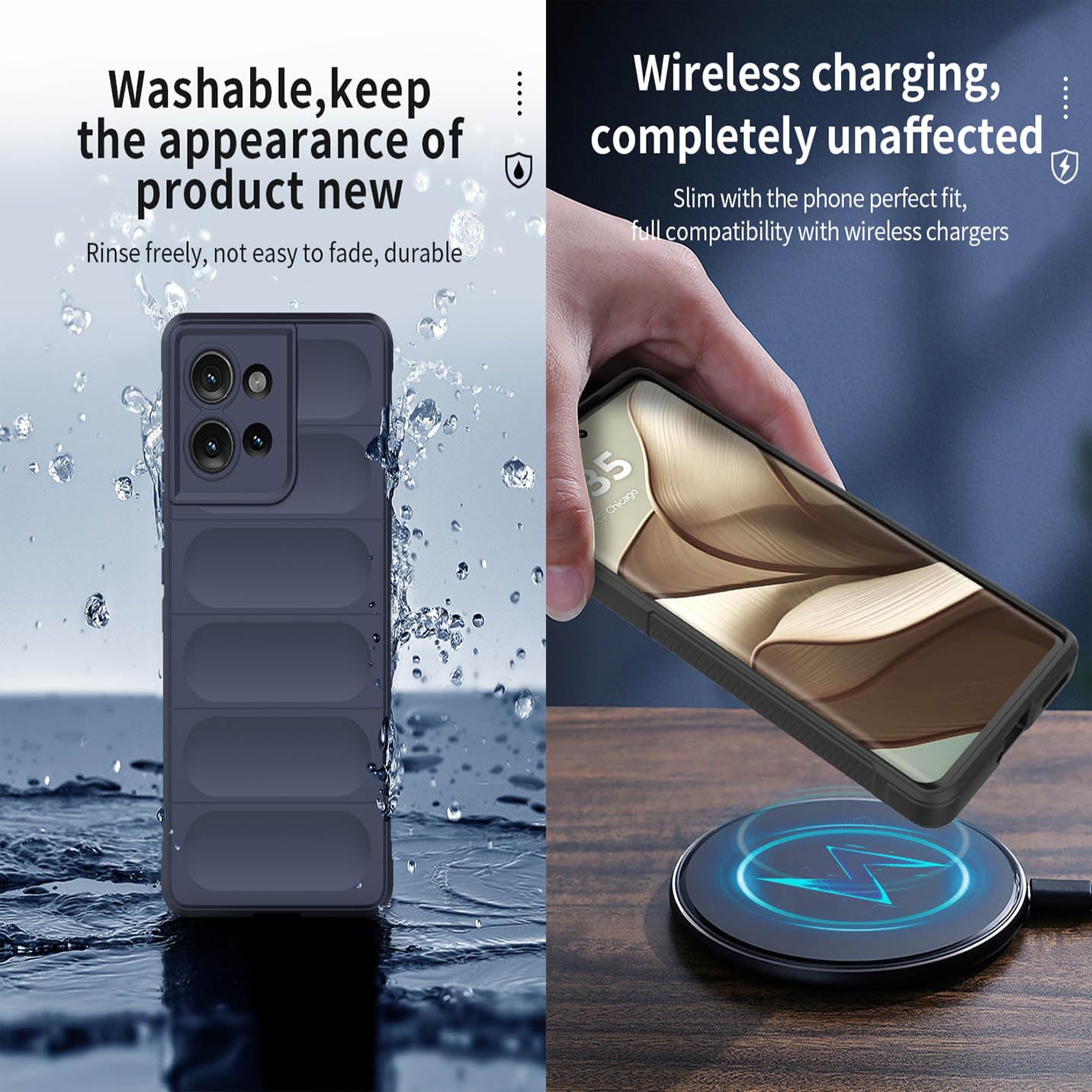 BORYA Cover per Motorola Edge 50 Neo, Silicone Antiurto