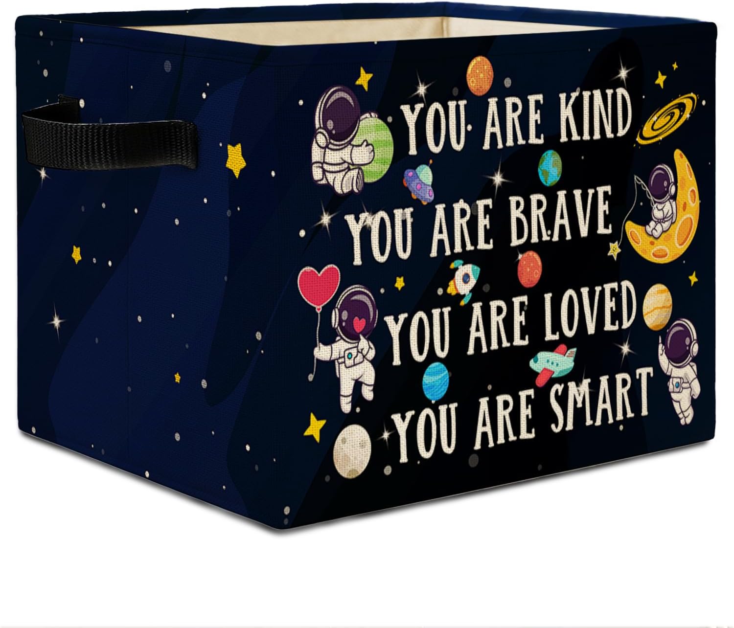Space Nursery Storage Bins,Solar System Planet Rocket Cosmic Collapsible Storage Basket Organizer for Kids Boy Bedroom Bathroom Nursery Clothes Toys Books,Toybox for Boys