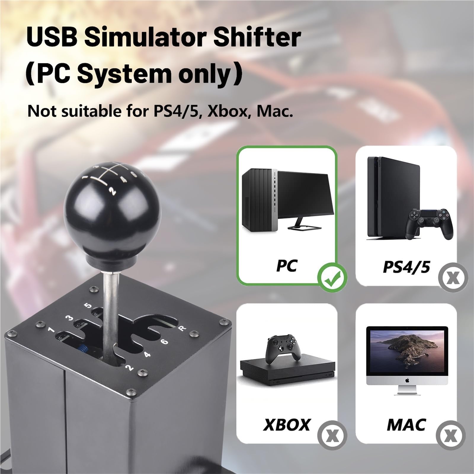 Dźwignia Hamulca Ręcznego Samochodu Pasuje Do Układu Hamulcowego Logitech 16-bitowy Czujnik Halla USB Hamulec Ręczny Z Dźwignią Zmiany Biegów 6/7R Do Gier Wyścigowych G25/G27/G29T300T500