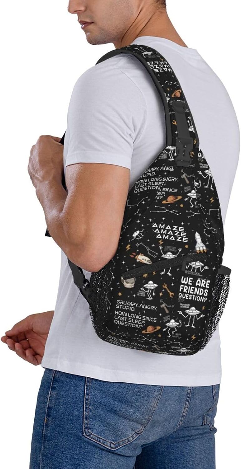 Astronaut Sling Bag, Crossbody Backpack Shoulder Chest Bag Cross Body Casual Daypack