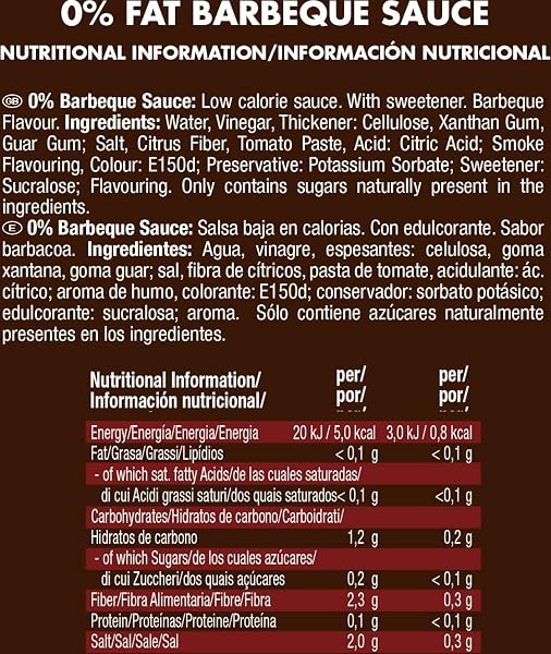 Weider Salsa de Barbacoa sin Grasa - 265 ml - 2