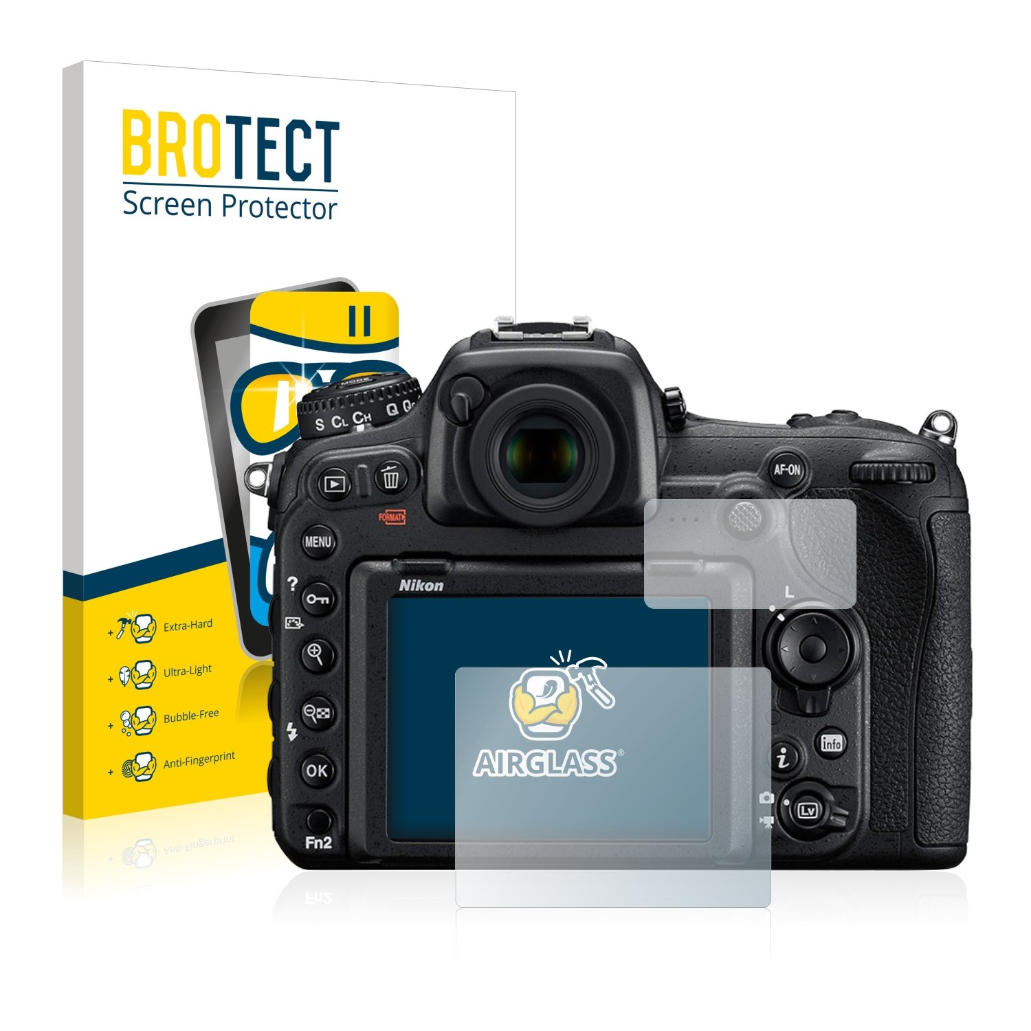 BROTECT Protector Pantalla Para Nikon D780 Protector Transparente (2 Unidades) Anti-Huellas