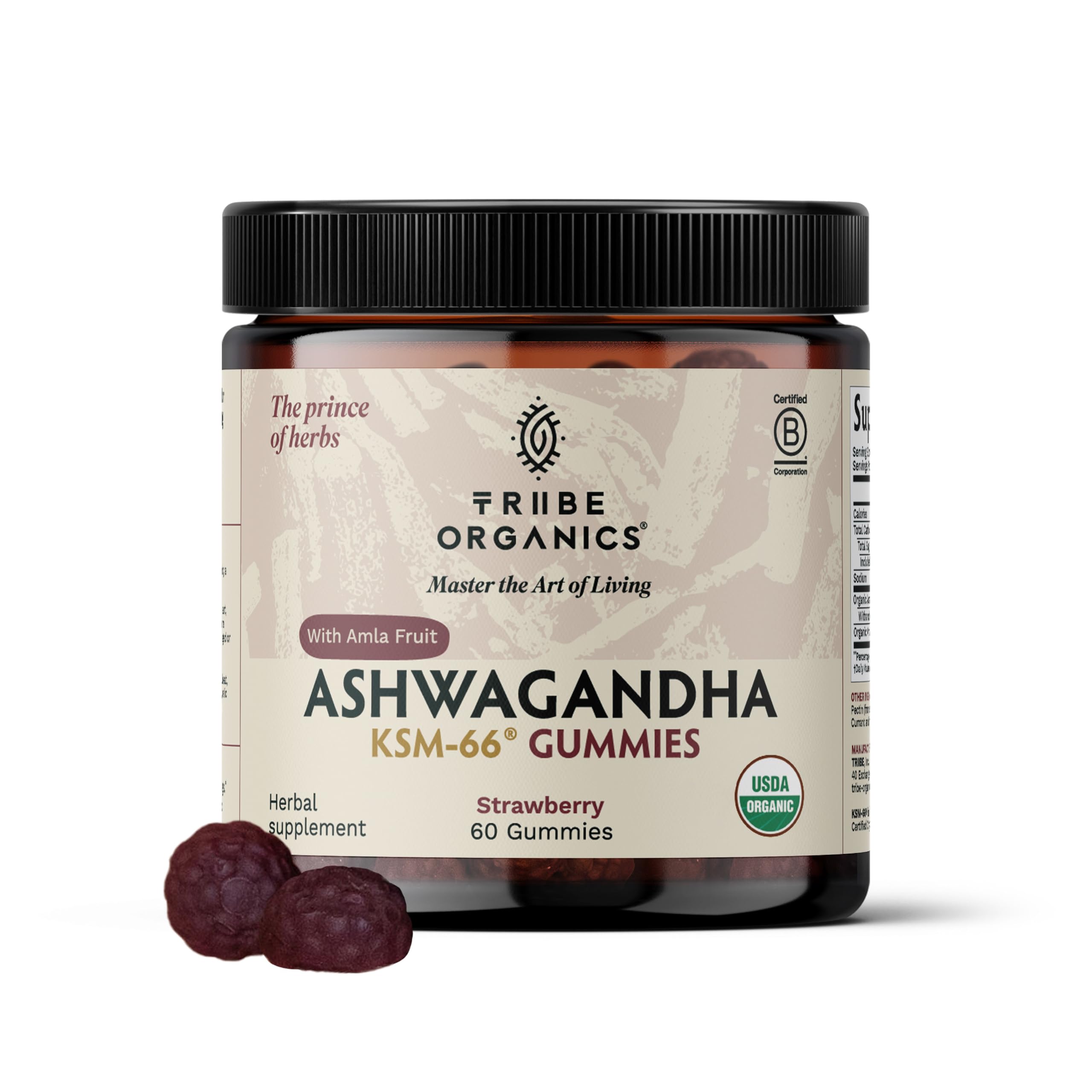 Ashwagandha KSM-66 Gummies for Adults - Pure Organic Root Extract Ayurvedic Supplement Gummy for Men & Women, Focus Mood Support Increase Energy Strength 600mg of Natural KSM66 for Superior Absorption