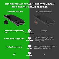 Vista 3 de eXtremeRate DIY Full Set Shell with Buttons for Steam Deck LCD, Custom Faceplate Back Plate Replacement Shell for Steam Deck LCD - Scarlet Red