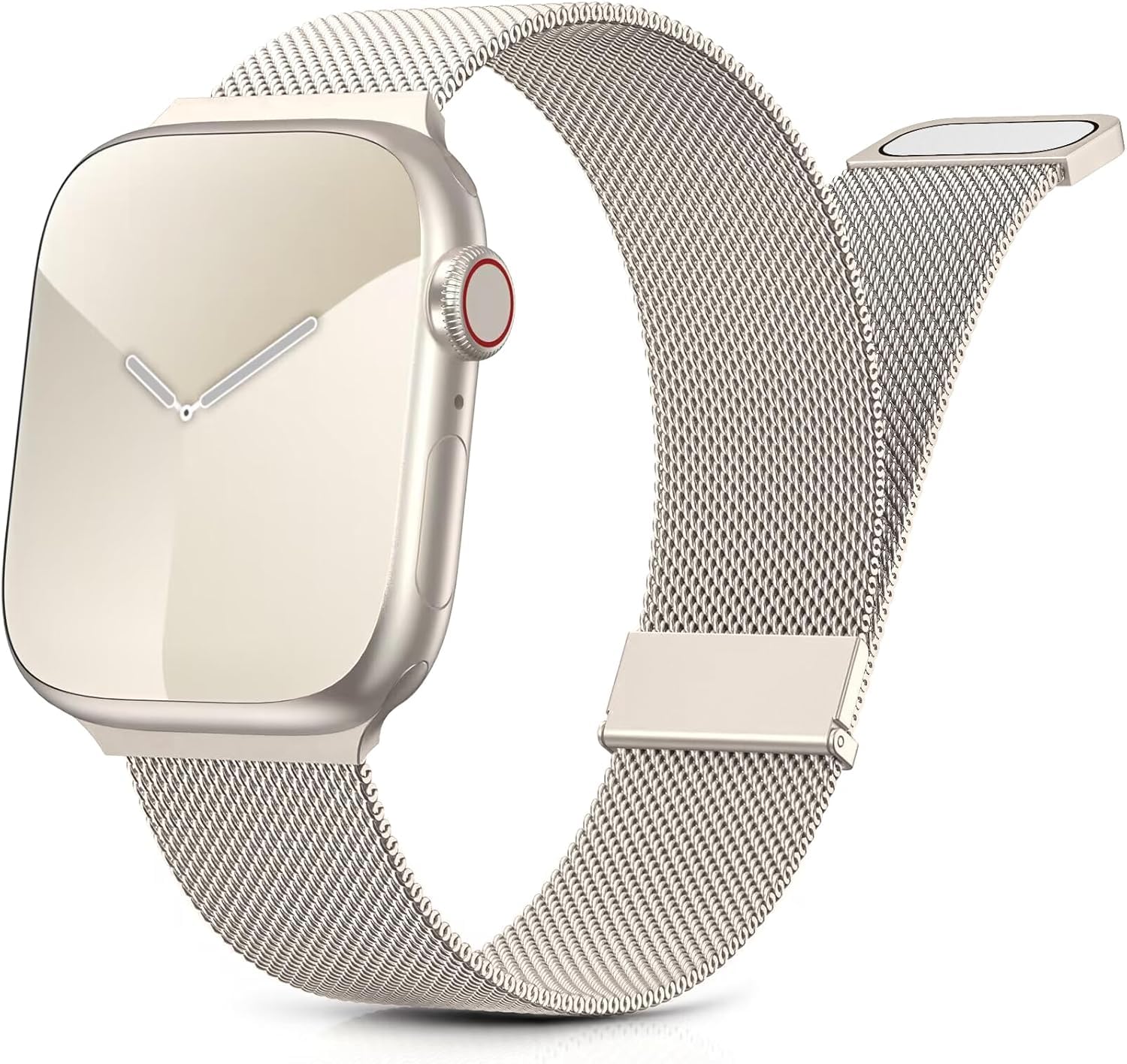 Cinturino Metallo Compatibile con Cinturino Apple Watch 44mm 40mm 41mm 42mm 45mm 46mm 49mm 38mm Donna Uomo, Aggiornato per iWatch Serie 11 10 9 8 7 6 5 4 3 2 1Ultra SE 3 2 1 con Doppio Magnetico